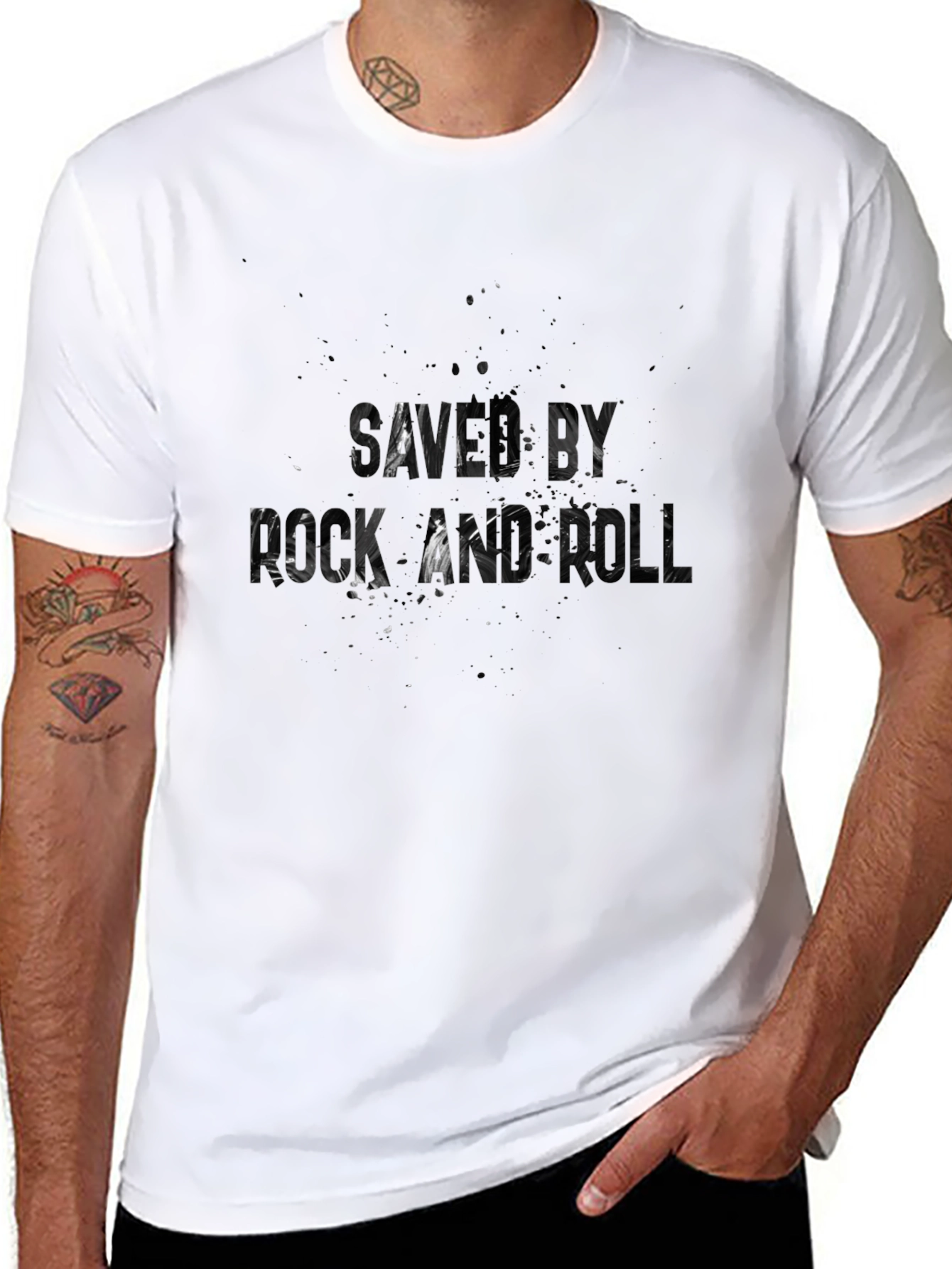 Saved By Rock and Roll Black T-Shirt