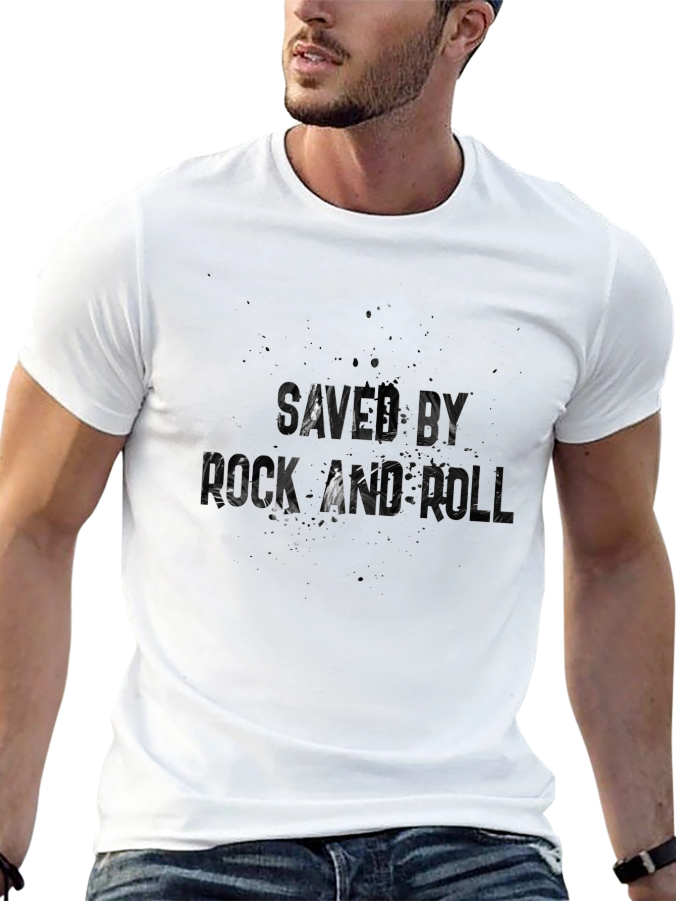 Saved By Rock and Roll Black T-Shirt