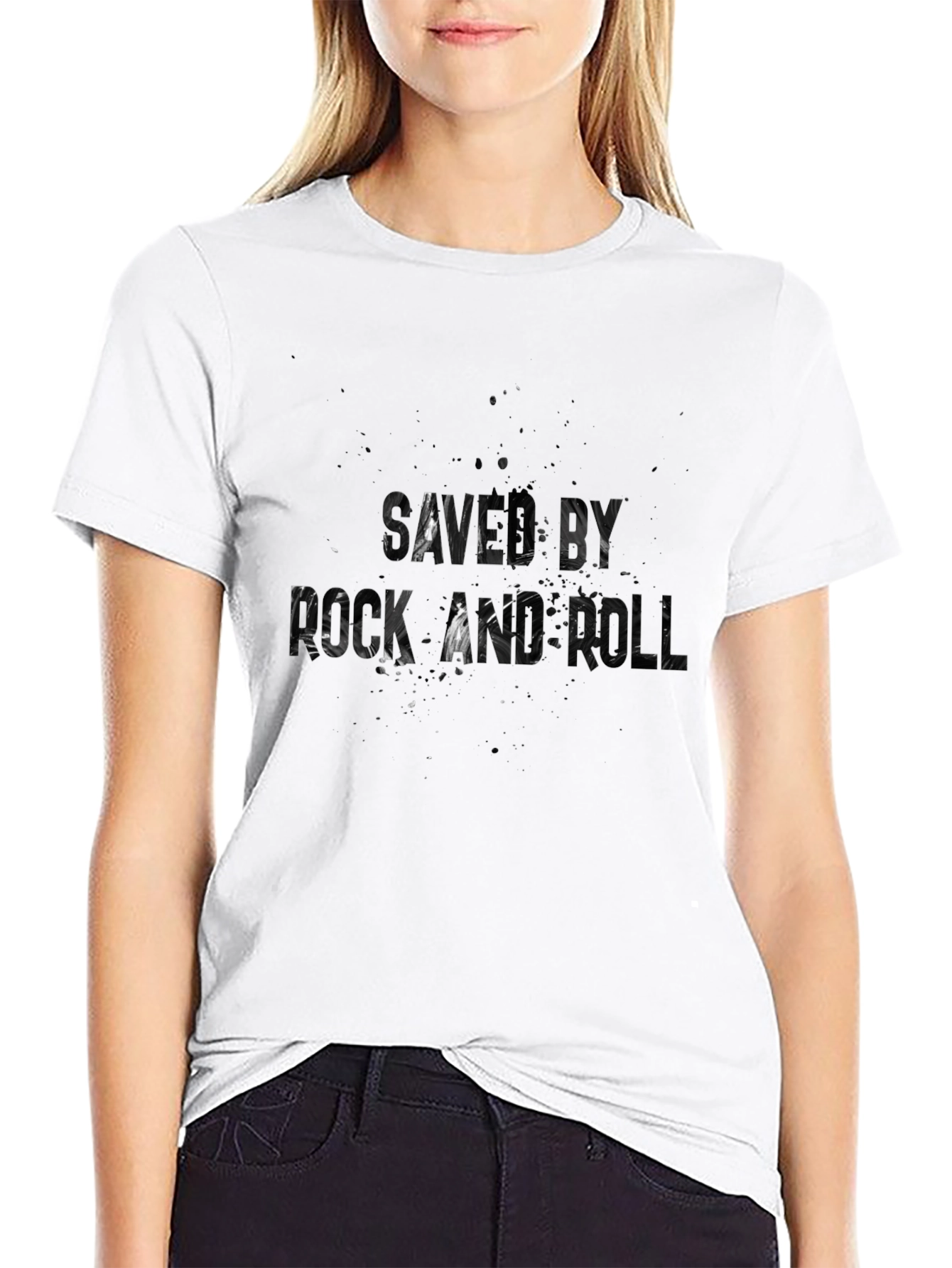 Saved By Rock and Roll Black T-Shirt