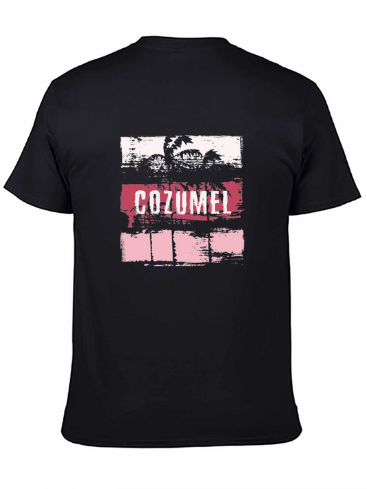 Cozumel Palm Tree Graphic Tee - Black