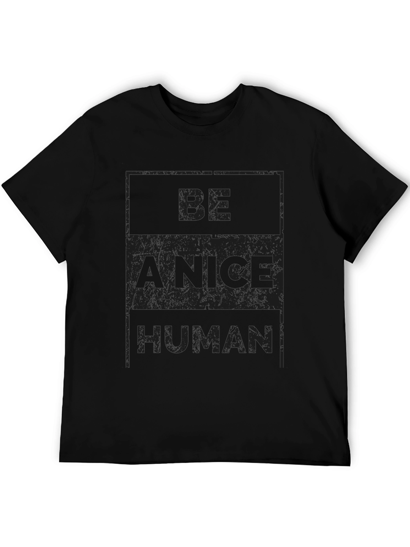 Be A Nice Human Black Graphic Tee