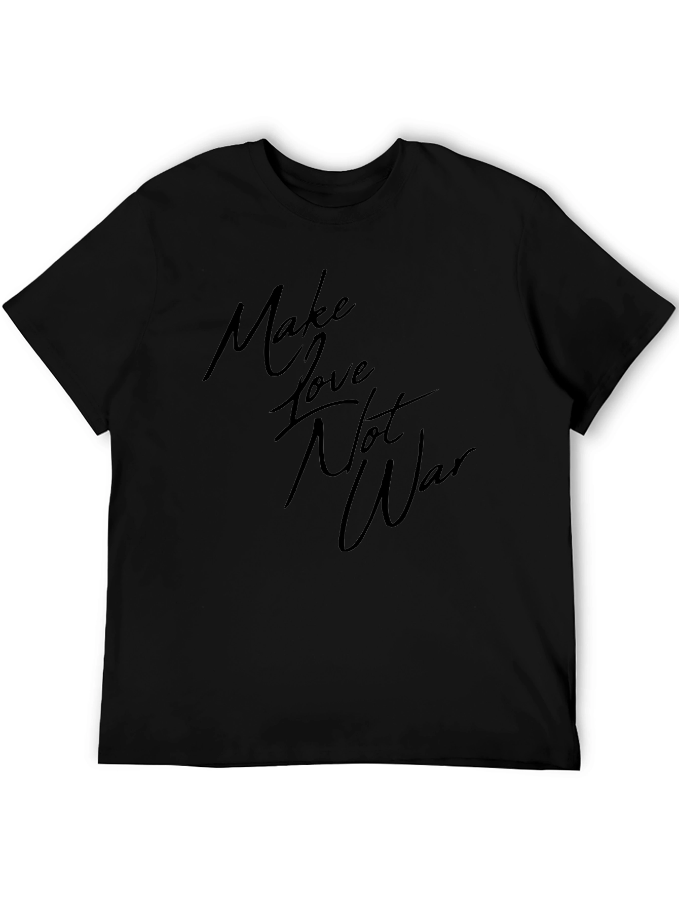 Make Love Not War Black Graphic Tee
