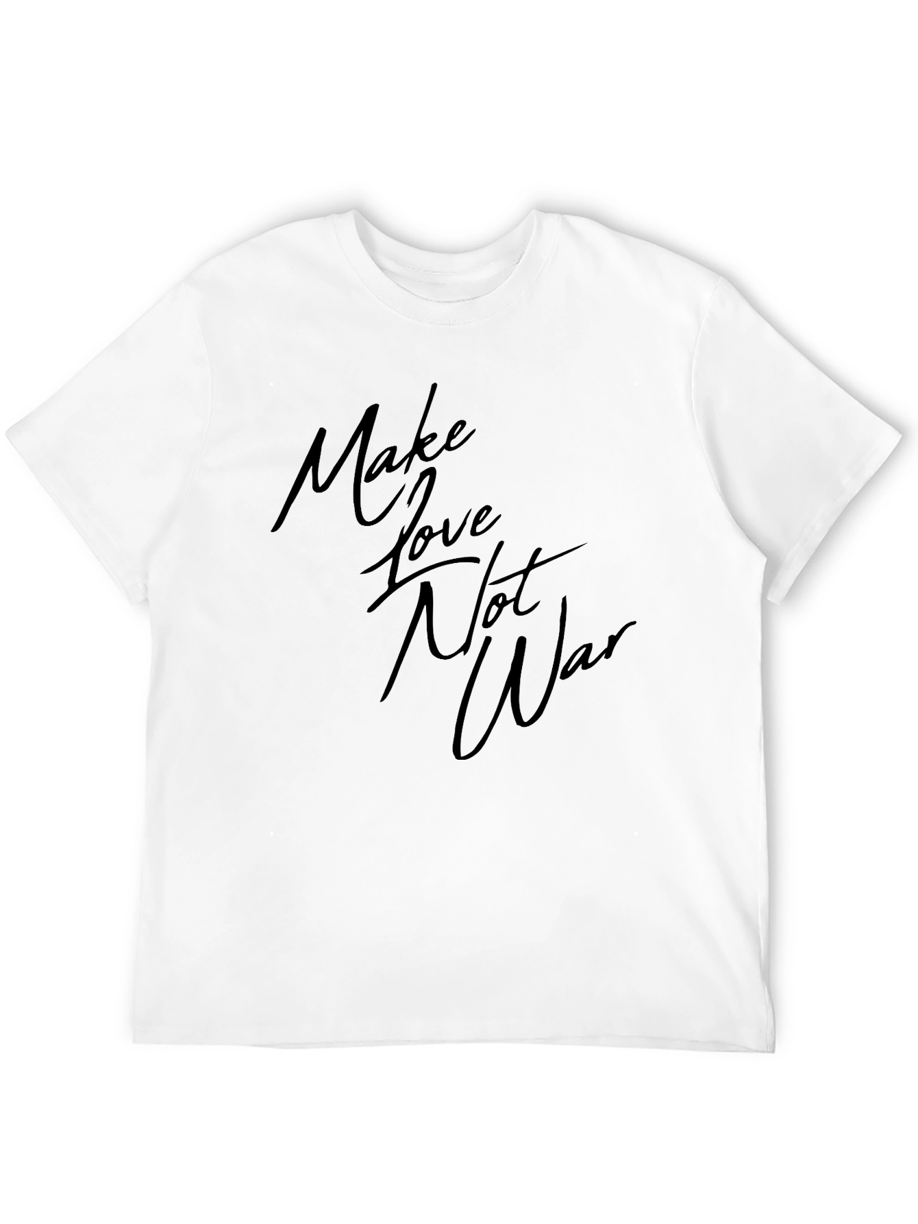Make Love Not War Black Graphic Tee