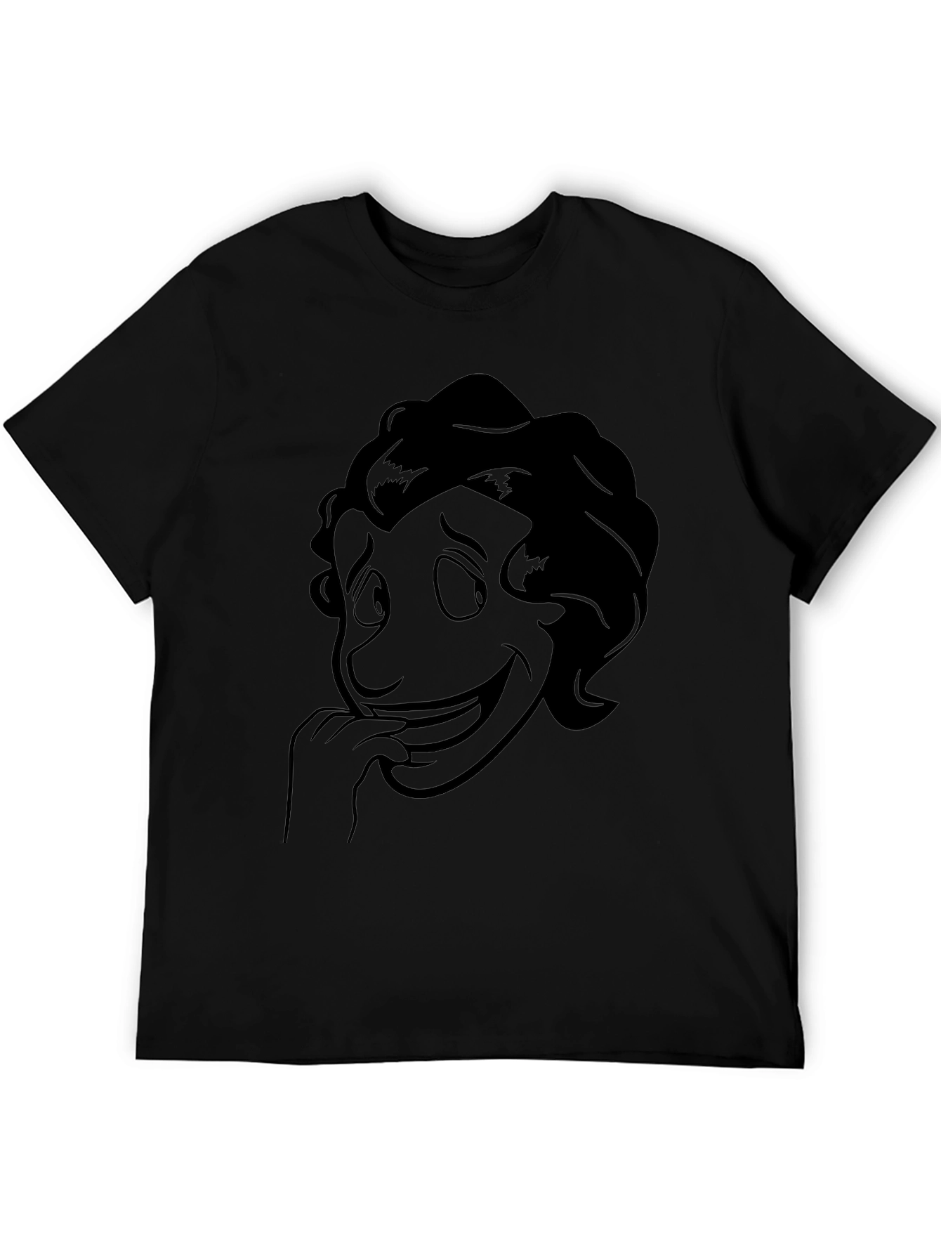Cartoon Character Graphic Black T-Shirt