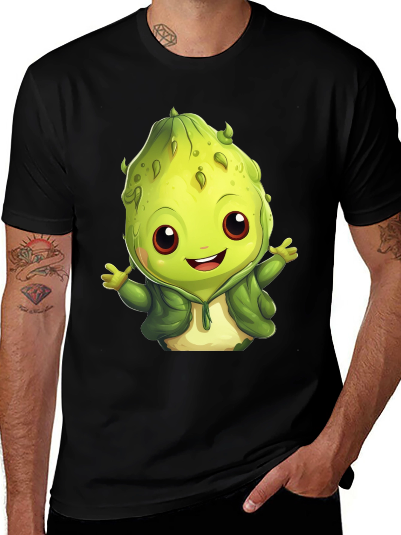 Cute Brussel Sprout Cartoon T-Shirt
