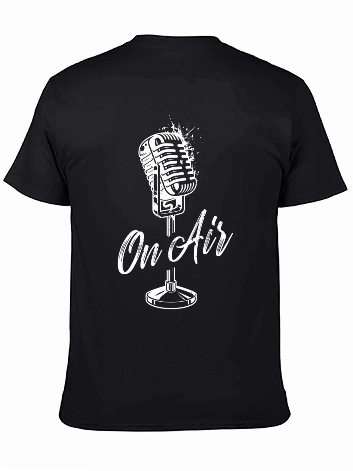 On Air Microphone Graphic Tee - Black