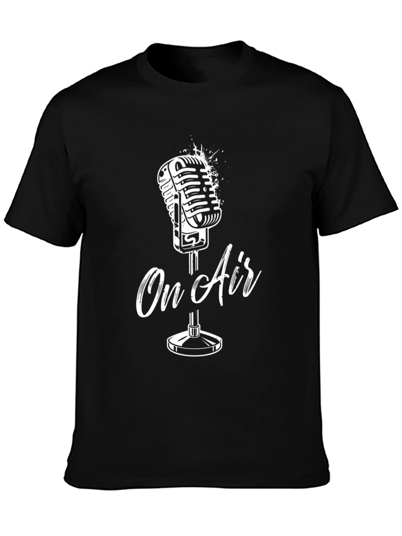 On Air Microphone Graphic Tee - Black