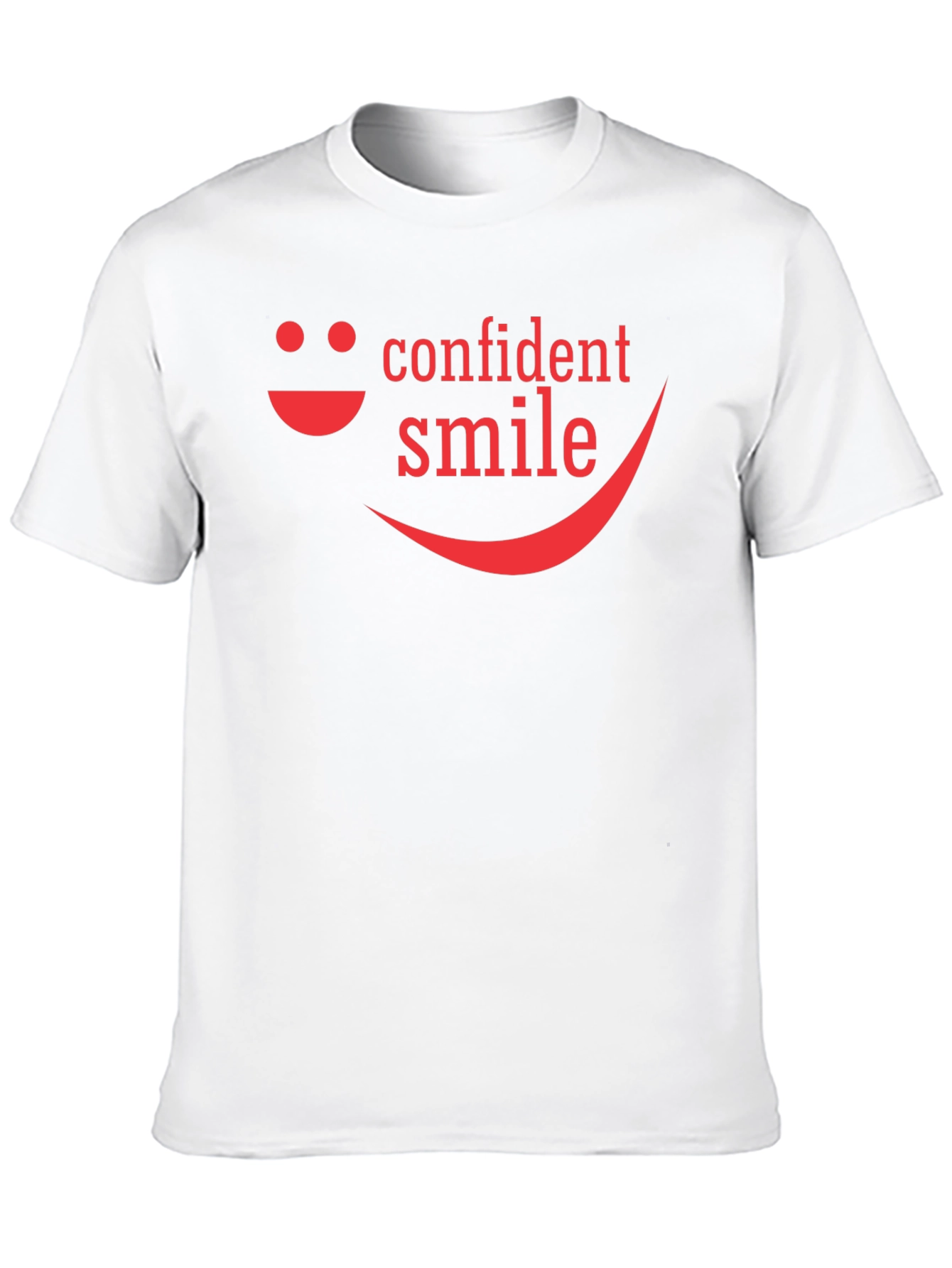 Confident Smile Graphic Tee - Black Cotton Blend