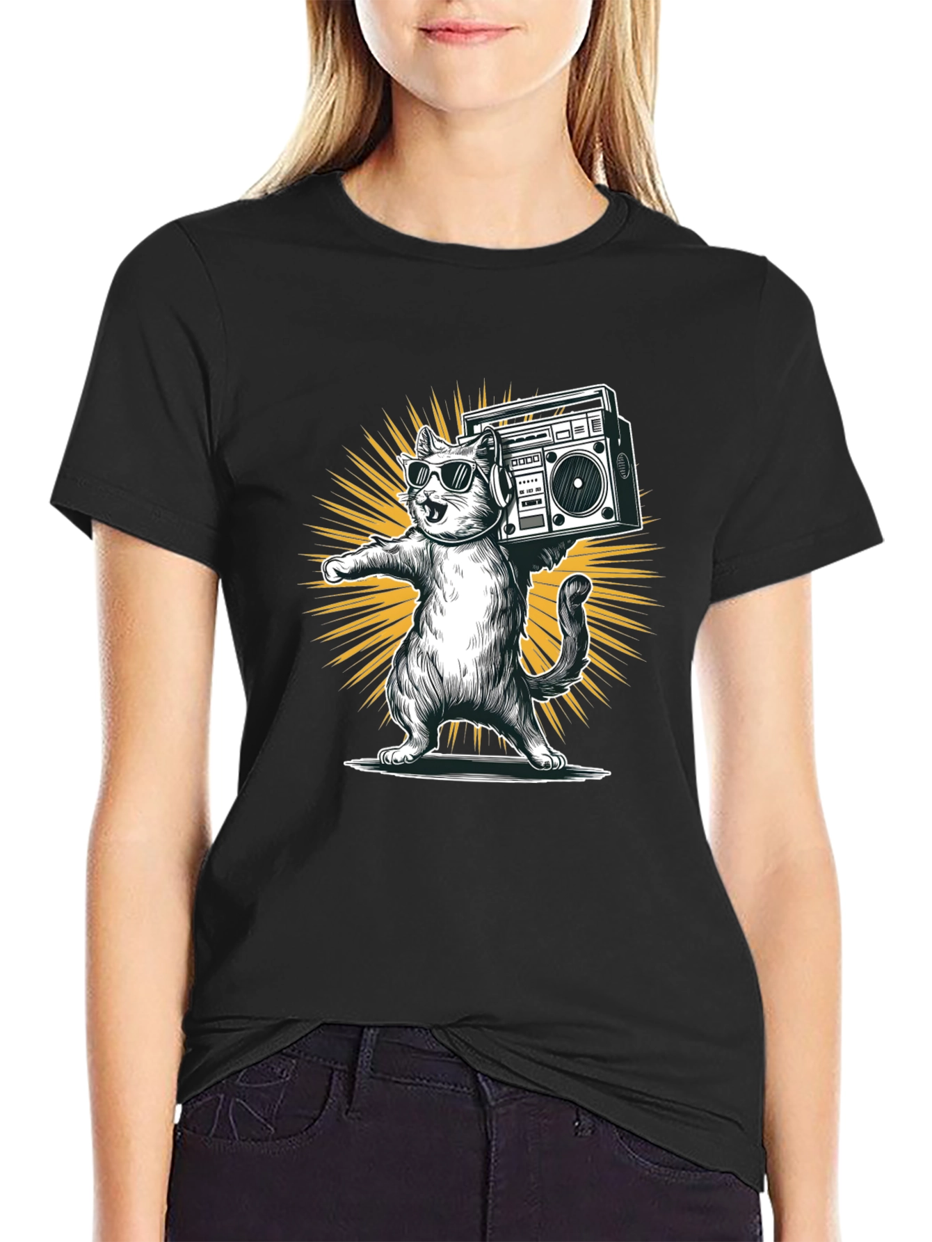 Cool Cat Boombox Graphic Tee