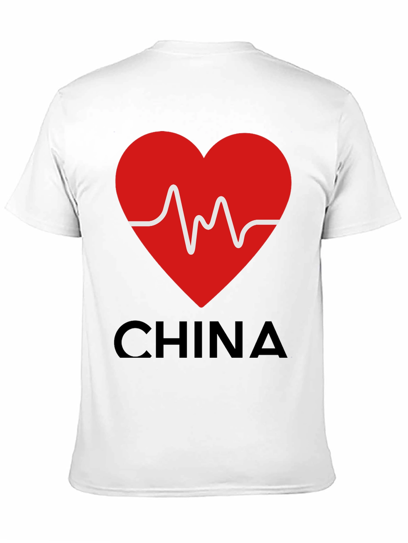 I Heart China Graphic Tee - Black Cotton