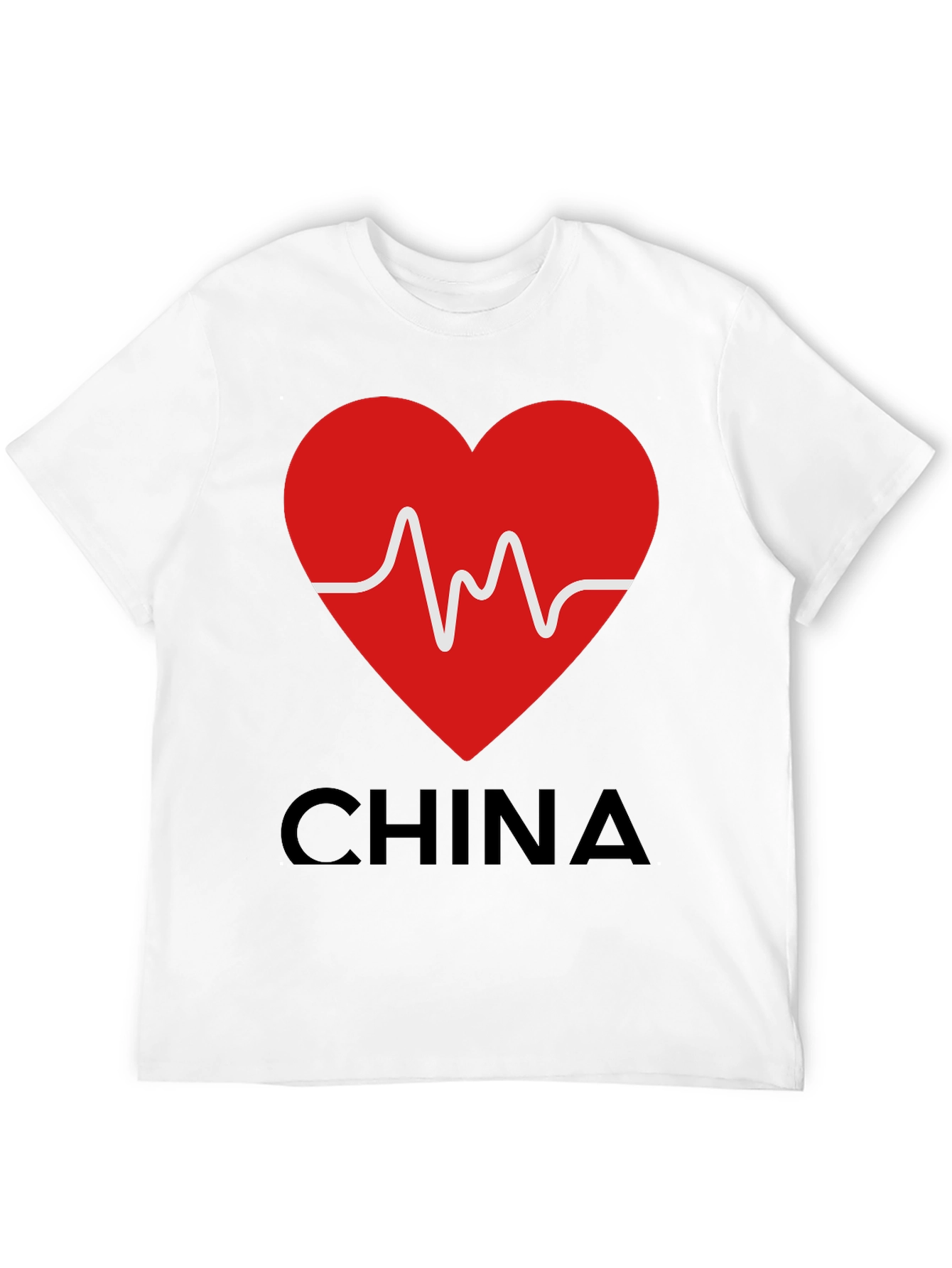 I Heart China Graphic Tee - Black Cotton