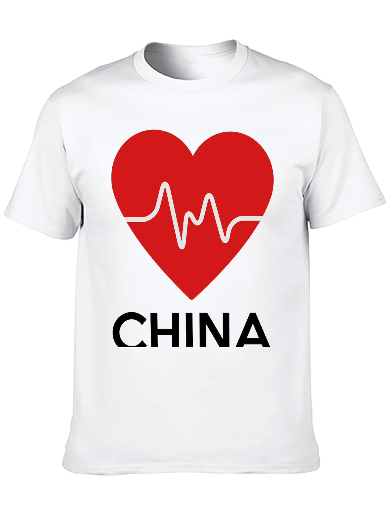I Heart China Graphic Tee - Black Cotton
