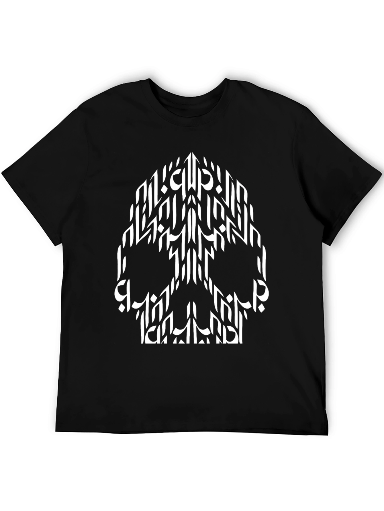 Skull Typography Black Graphic T-Shirt