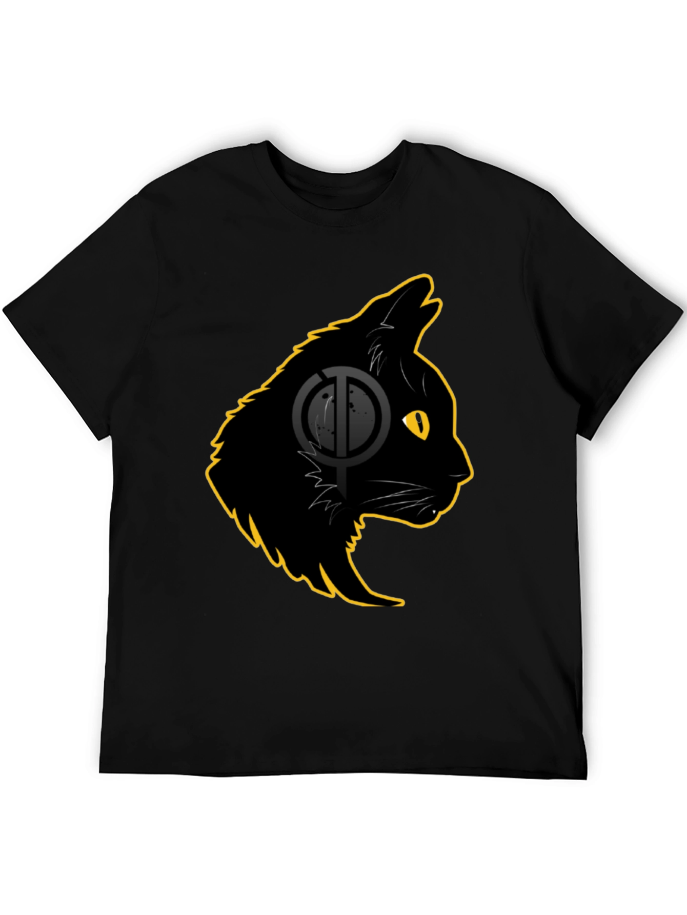 Black Cat Graphic T-Shirt - Stylish Cat Lover Tee