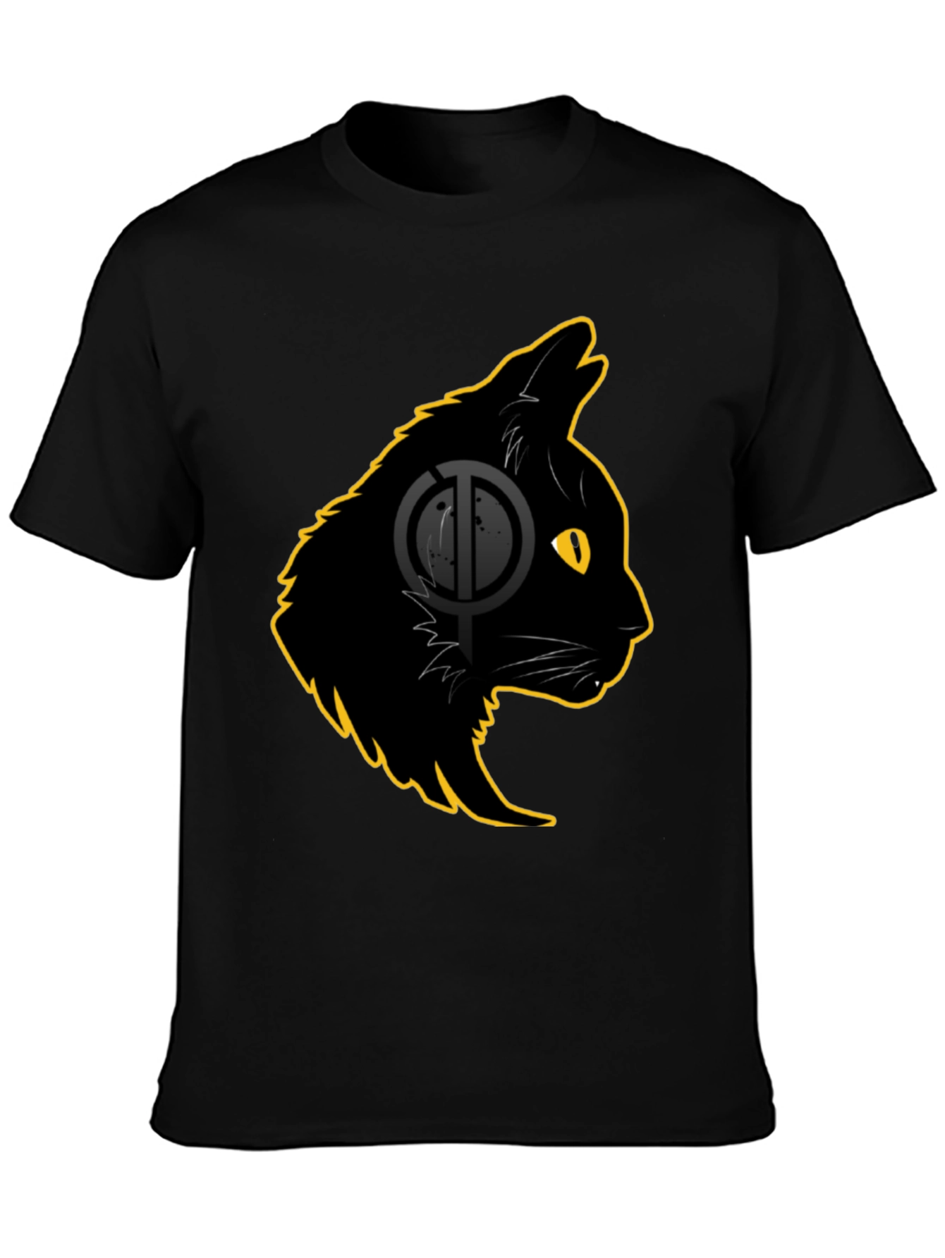 Black Cat Graphic T-Shirt - Stylish Cat Lover Tee