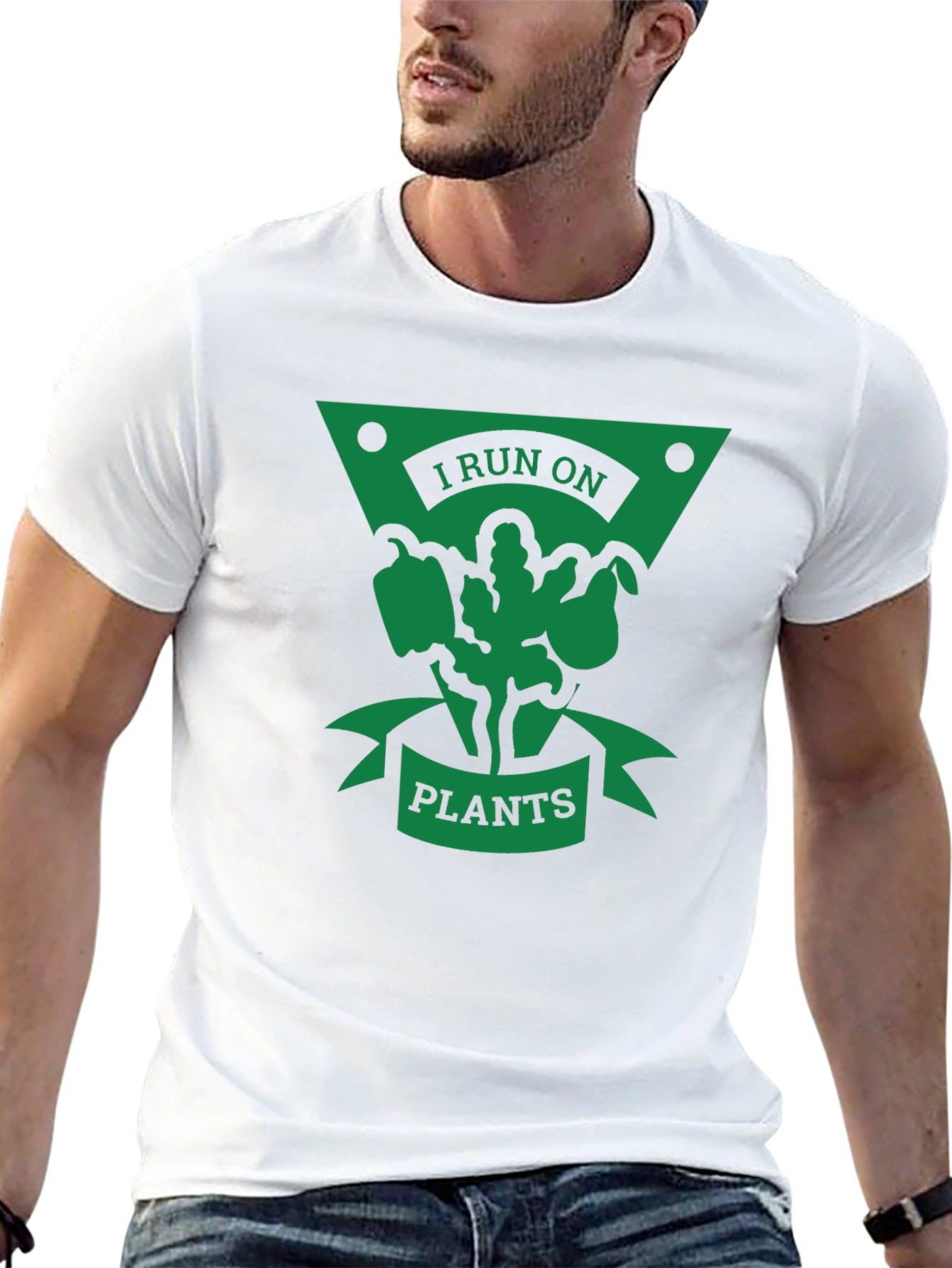 I Run on Plants T-Shirt - Vegan Lifestyle Tee