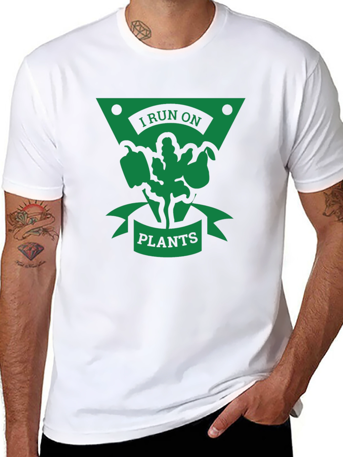 I Run on Plants T-Shirt - Vegan Lifestyle Tee