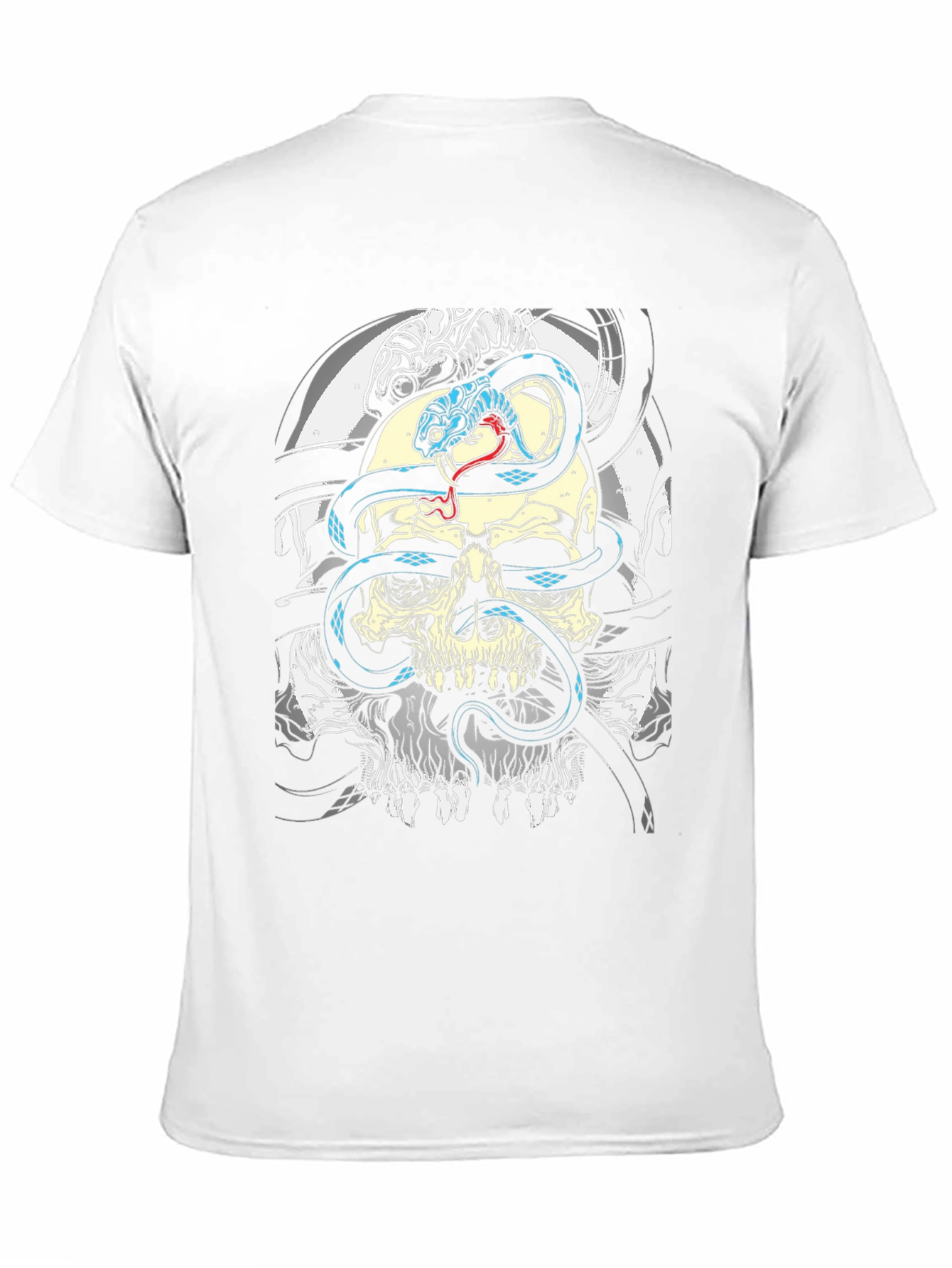Skull & Snake Graphic Tee - Mens Black T-Shirt