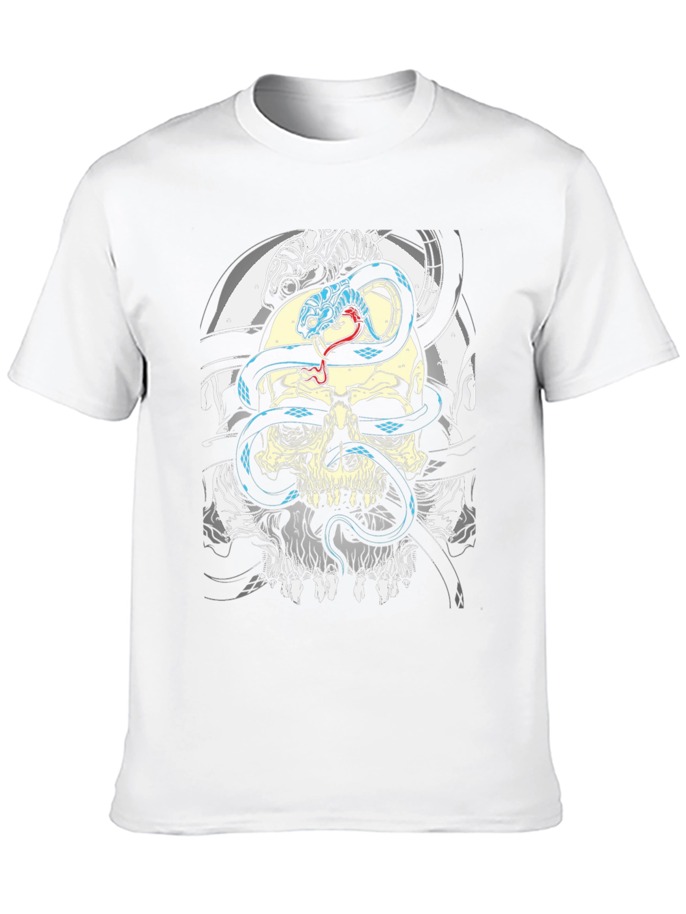 Skull & Snake Graphic Tee - Mens Black T-Shirt