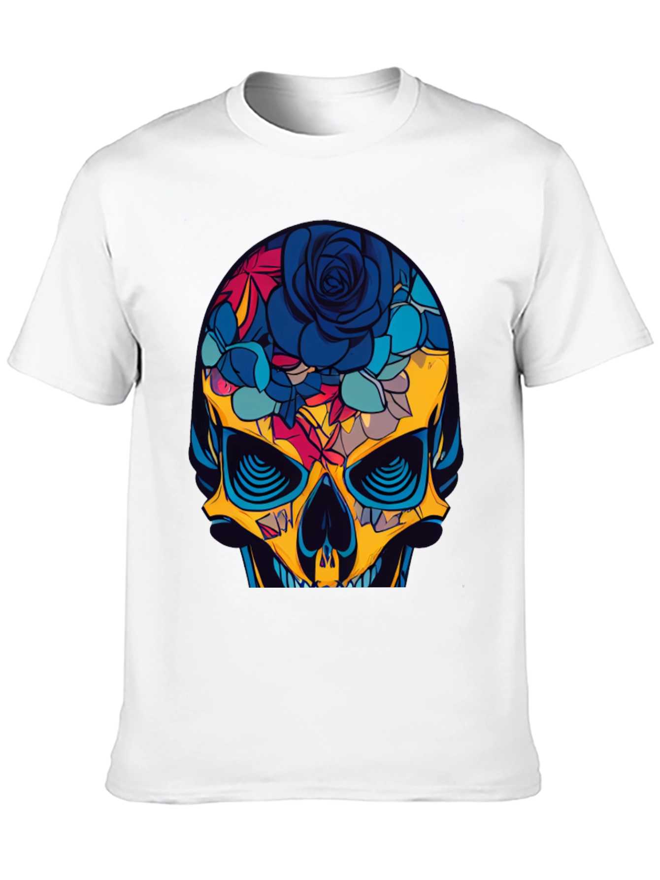 Floral Skull Graphic Tee - Bold & Stylish