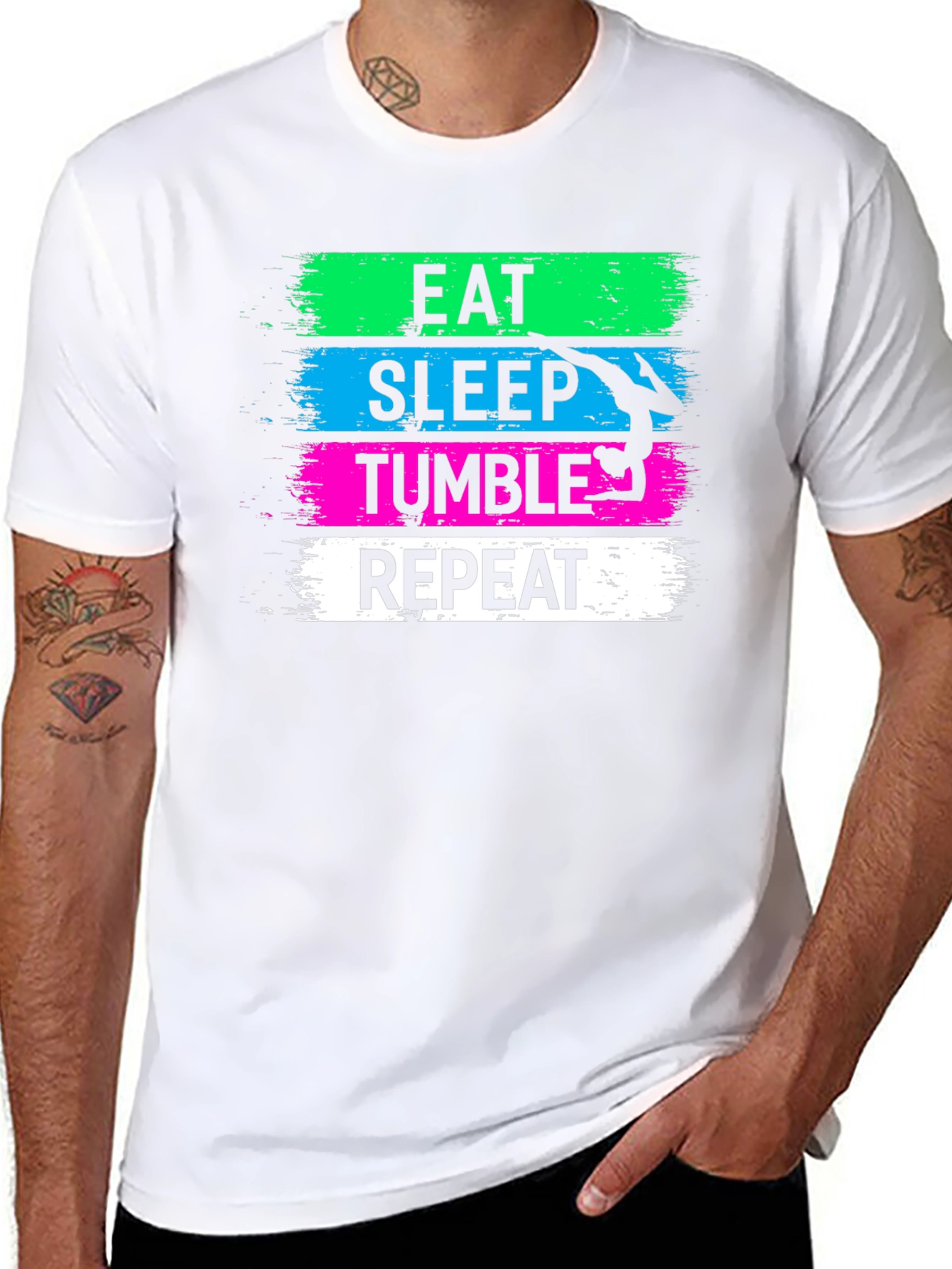 Eat Sleep Tumble Repeat Gymnastics T-Shirt