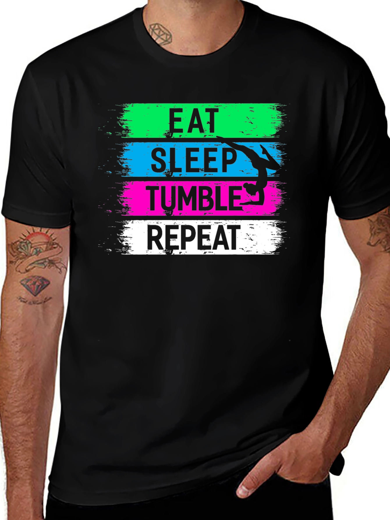 Eat Sleep Tumble Repeat Gymnastics T-Shirt