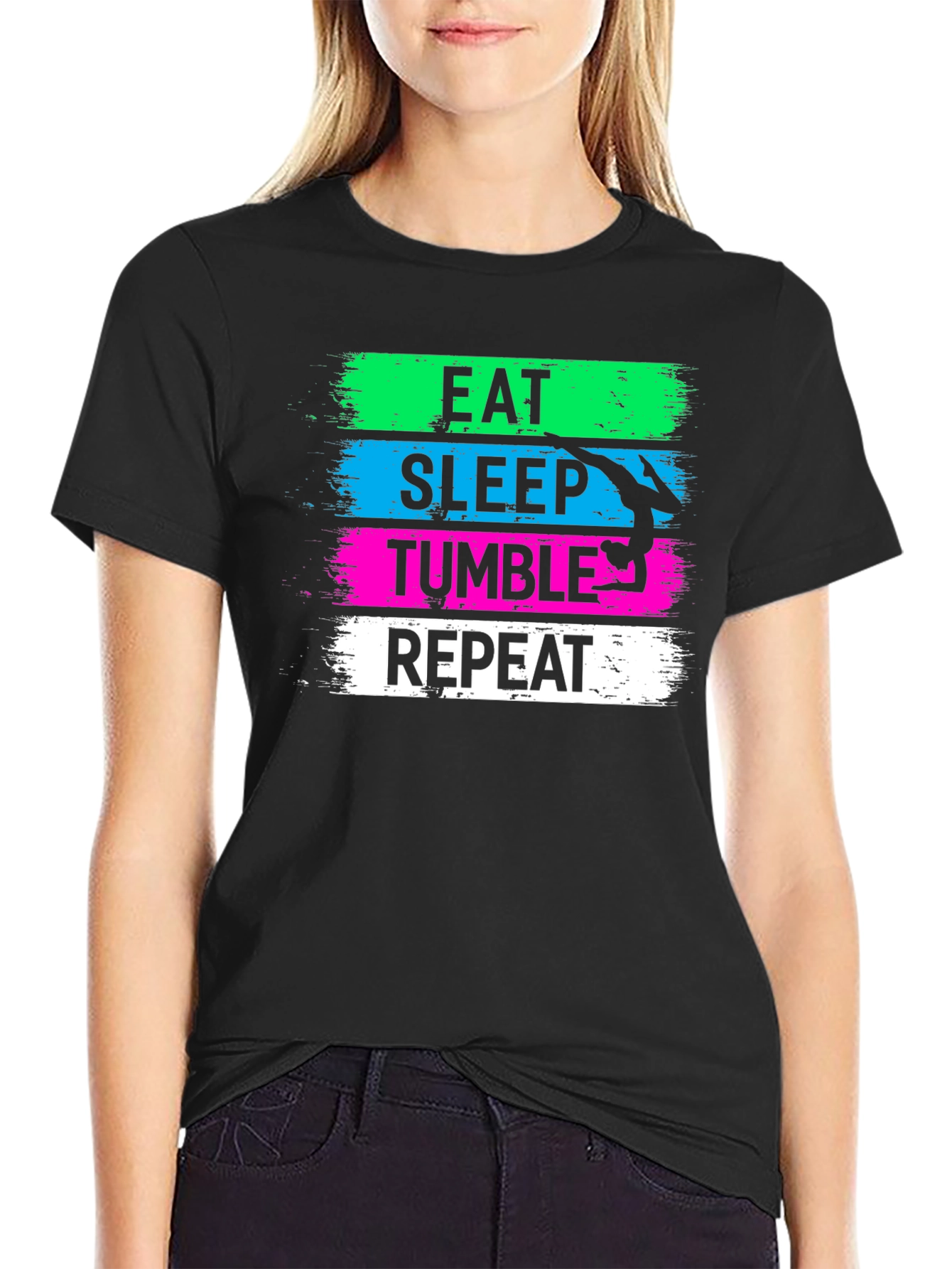 Eat Sleep Tumble Repeat Gymnastics T-Shirt