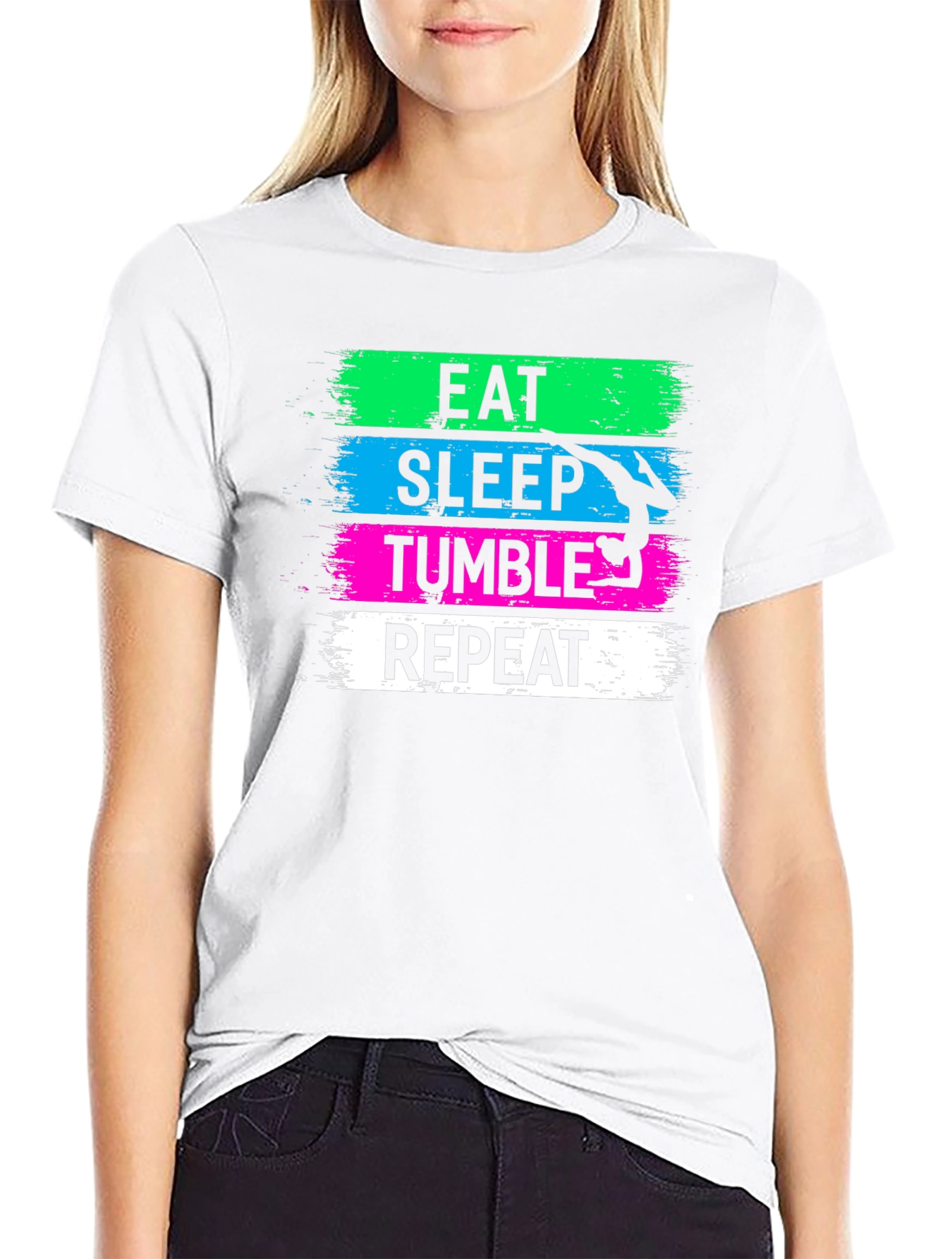 Eat Sleep Tumble Repeat Gymnastics T-Shirt