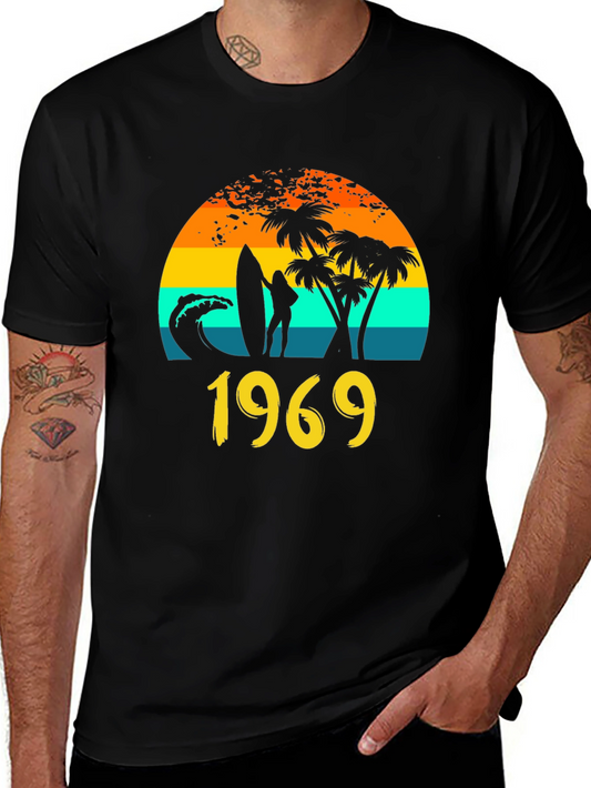 Vintage 1969 Surf Scene Graphic T-Shirt