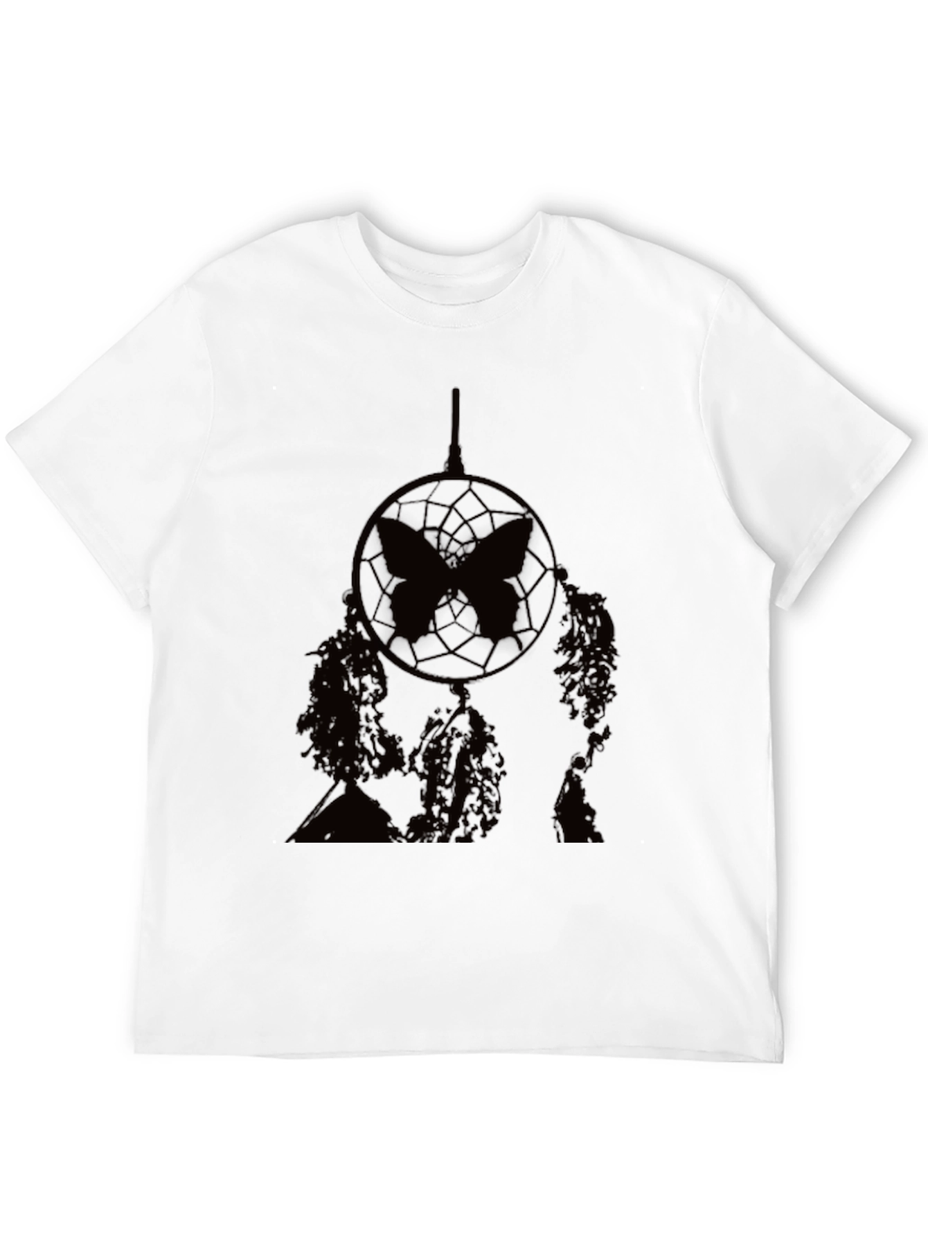 Dreamcatcher Butterfly Graphic T-Shirt - Black