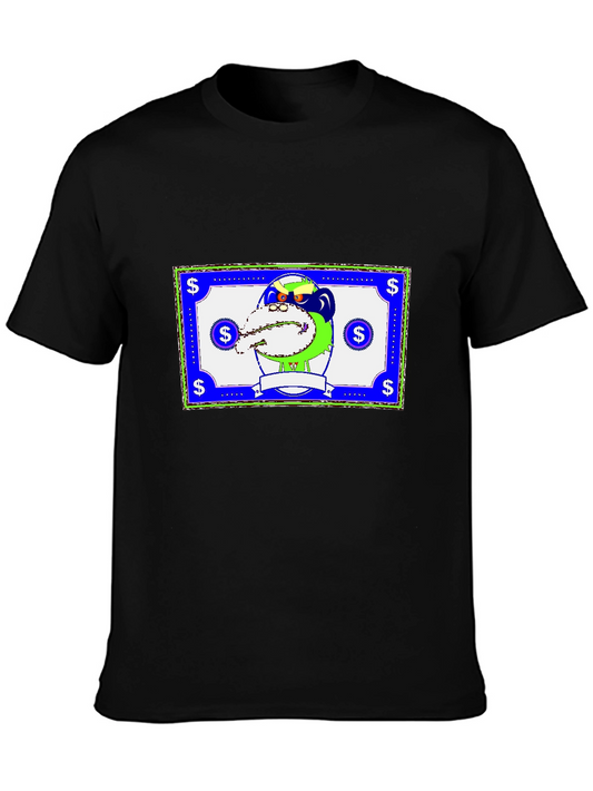 Novelty Cartoon Graphic Print T-Shirt