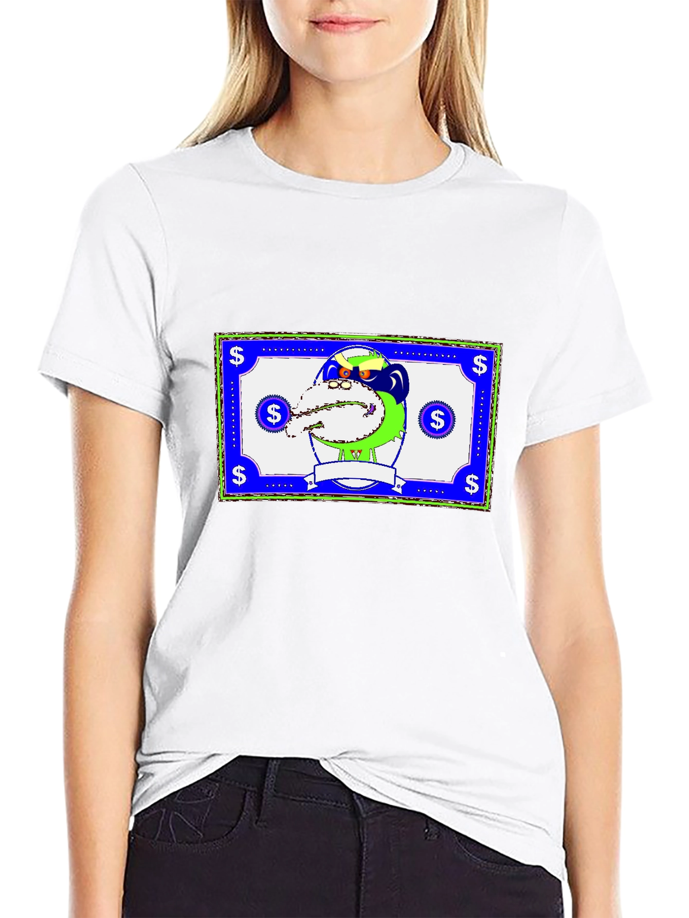 Novelty Cartoon Graphic Print T-Shirt