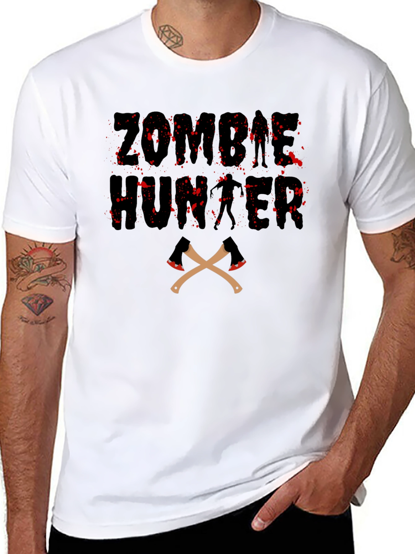 Zombie Hunter T-Shirt - Black Graphic Tee