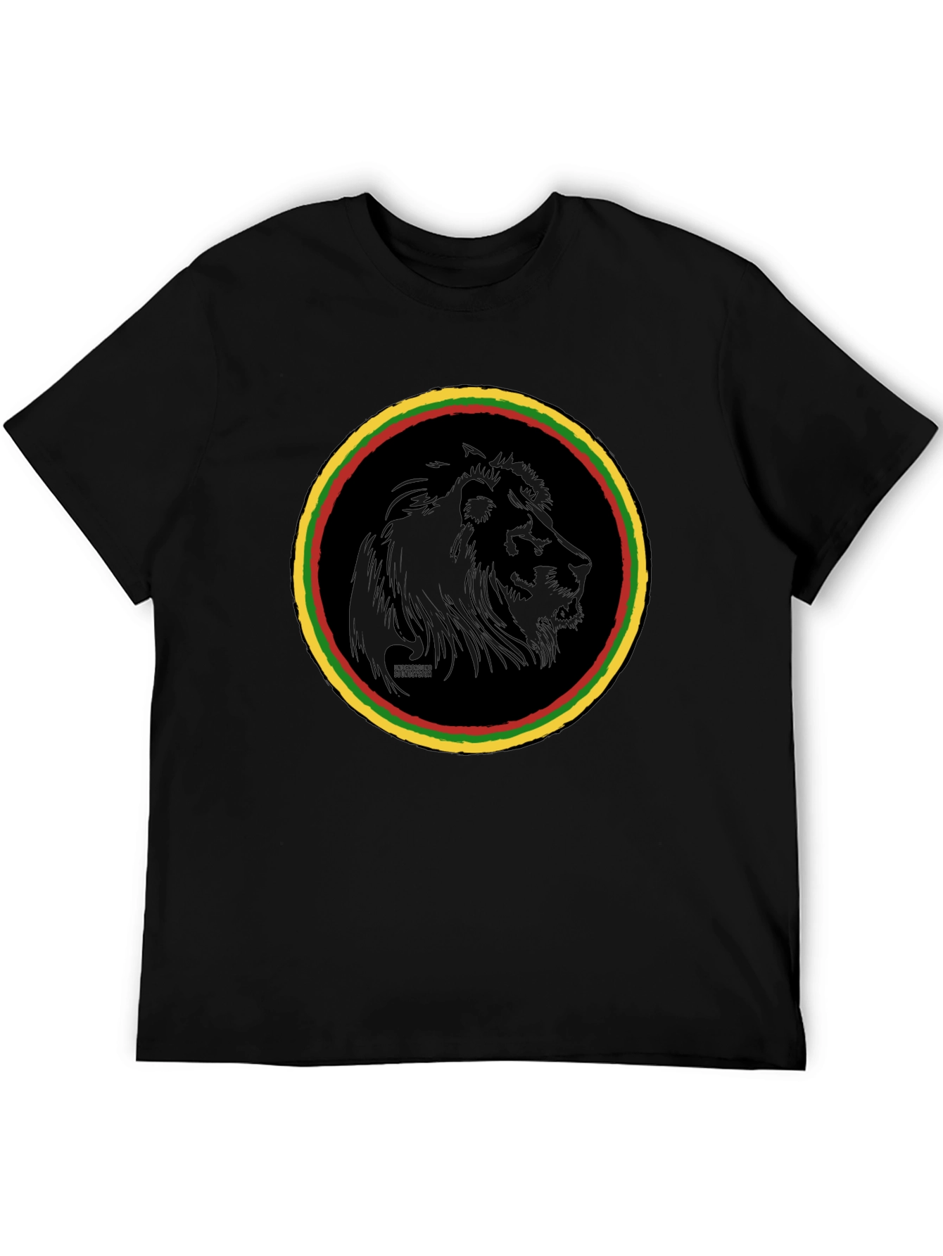 Rasta Lion Graphic Tee - Black