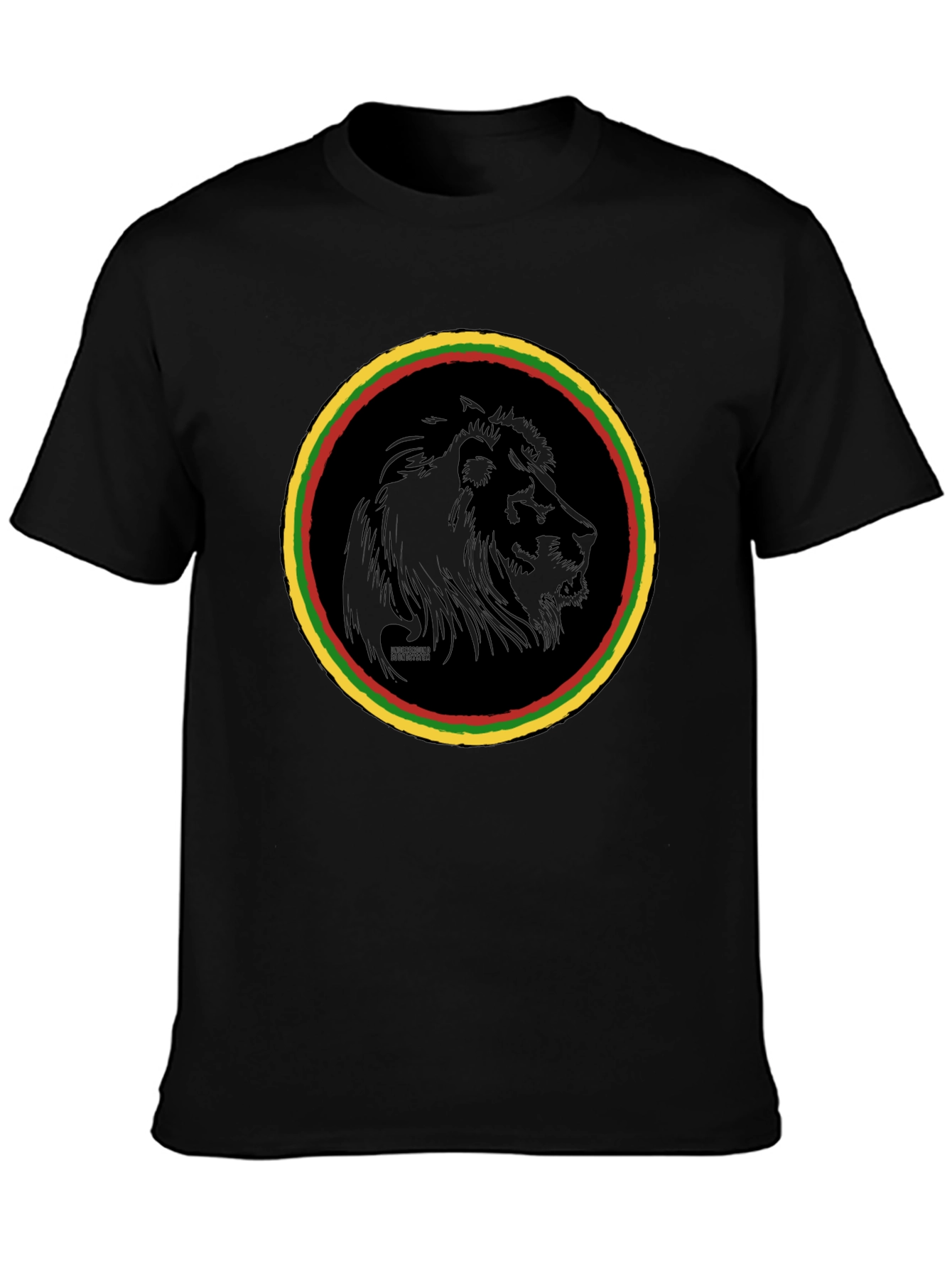 Rasta Lion Graphic Tee - Black