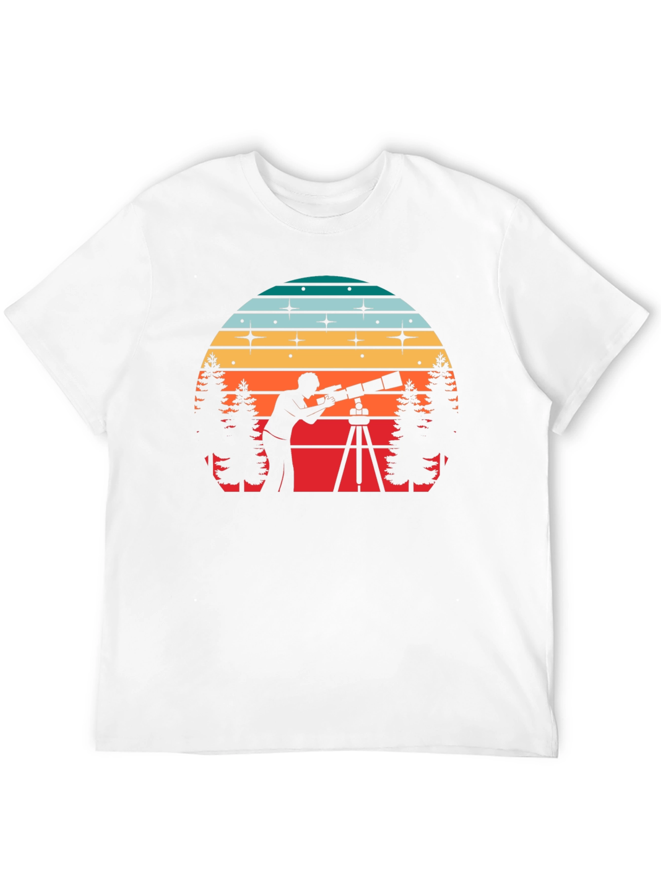 Stargazer Sunset Tee - Astronomy Lovers Black T-Shirt