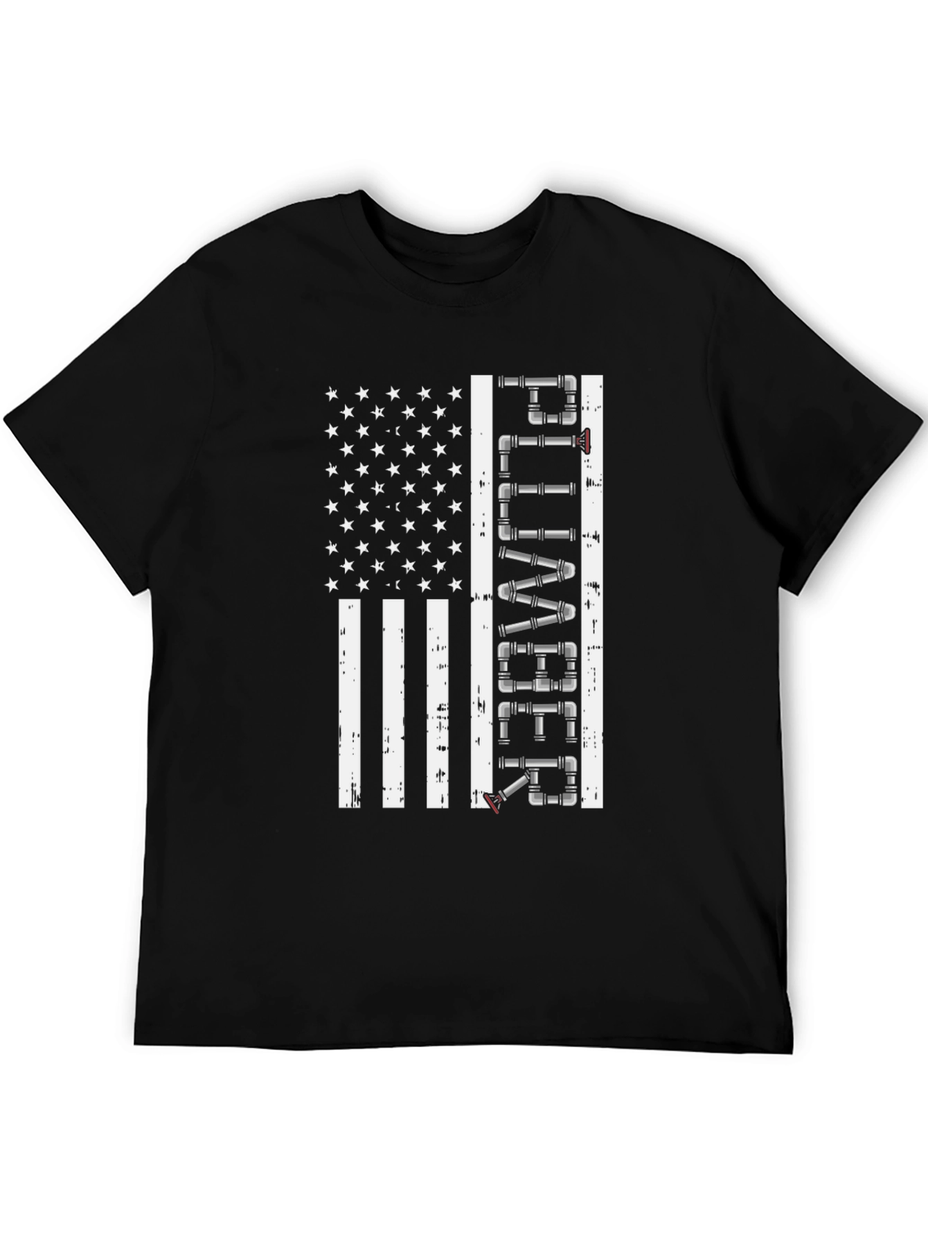 Plumber American Flag Graphic Tee