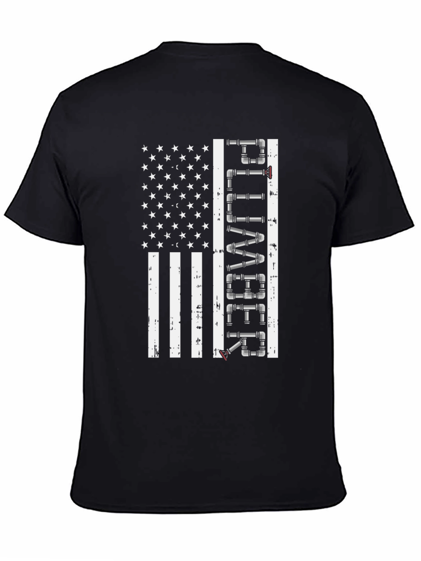 Plumber American Flag Graphic Tee
