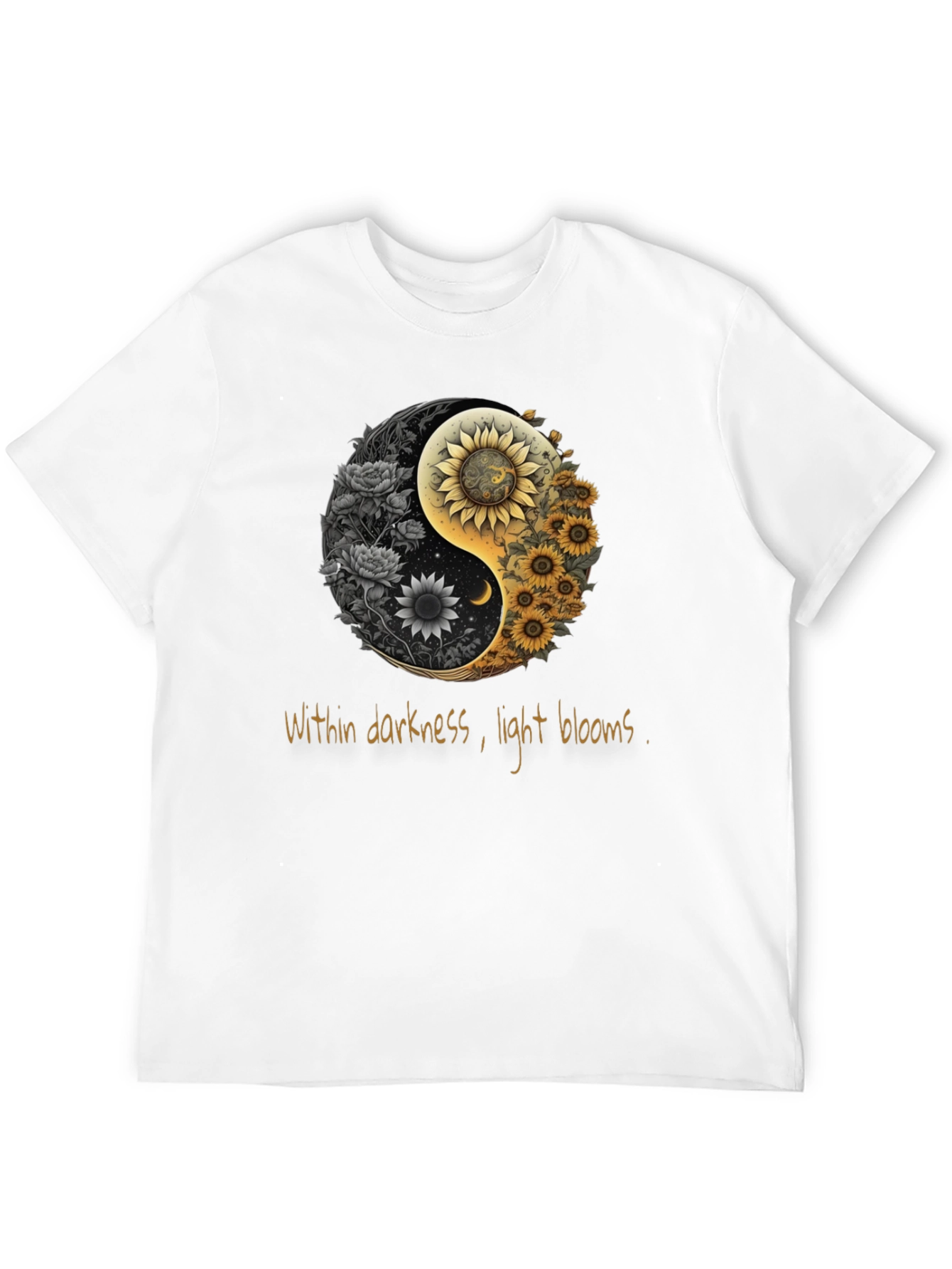 Yin Yang Sunflower Graphic Tee