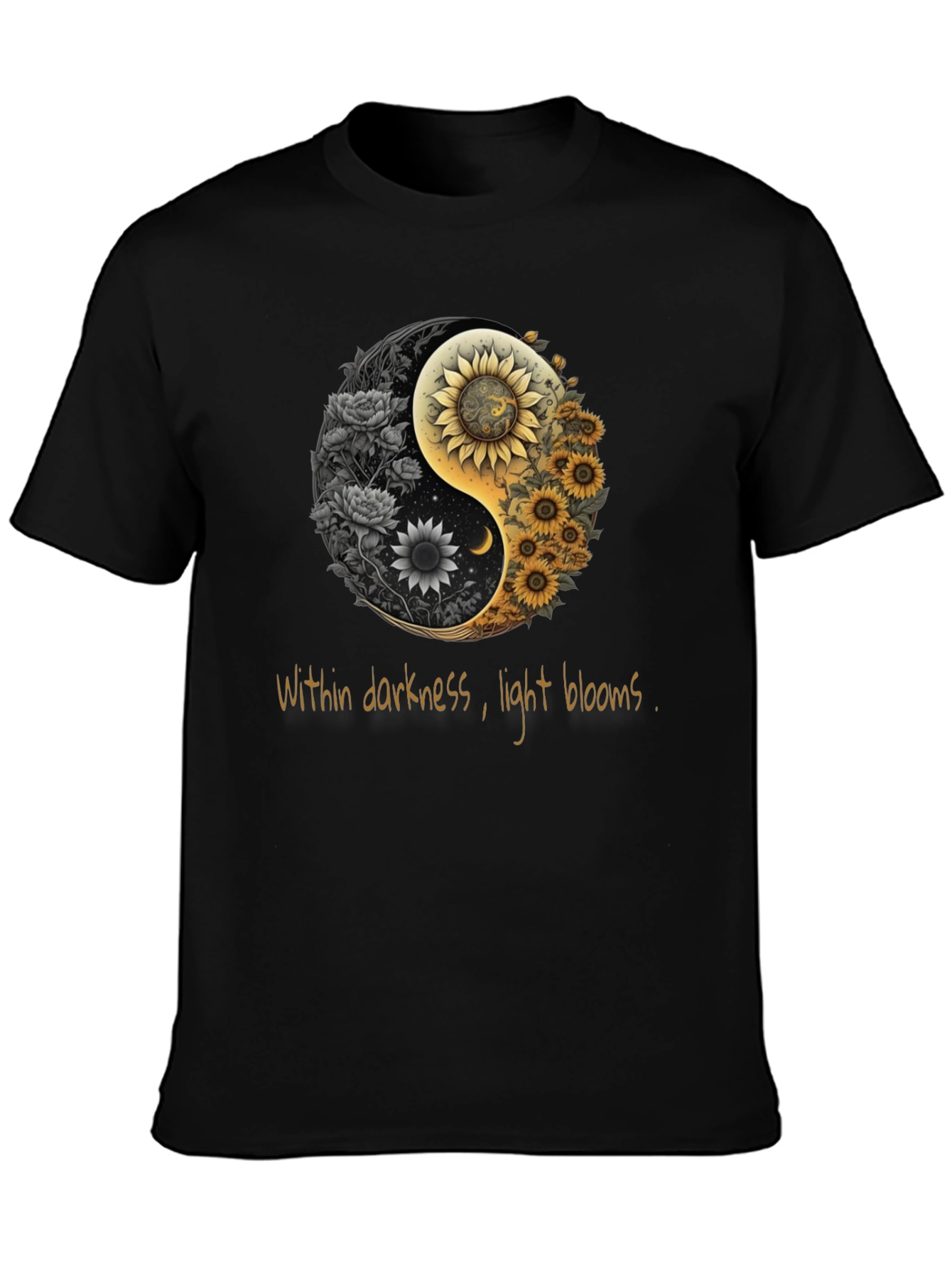 Yin Yang Sunflower Graphic Tee