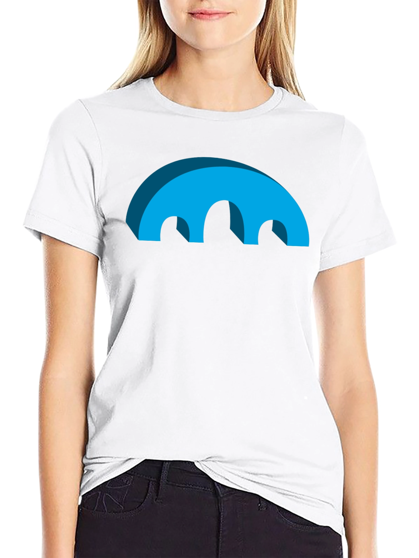 Abstract Arch Graphic Black T-Shirt