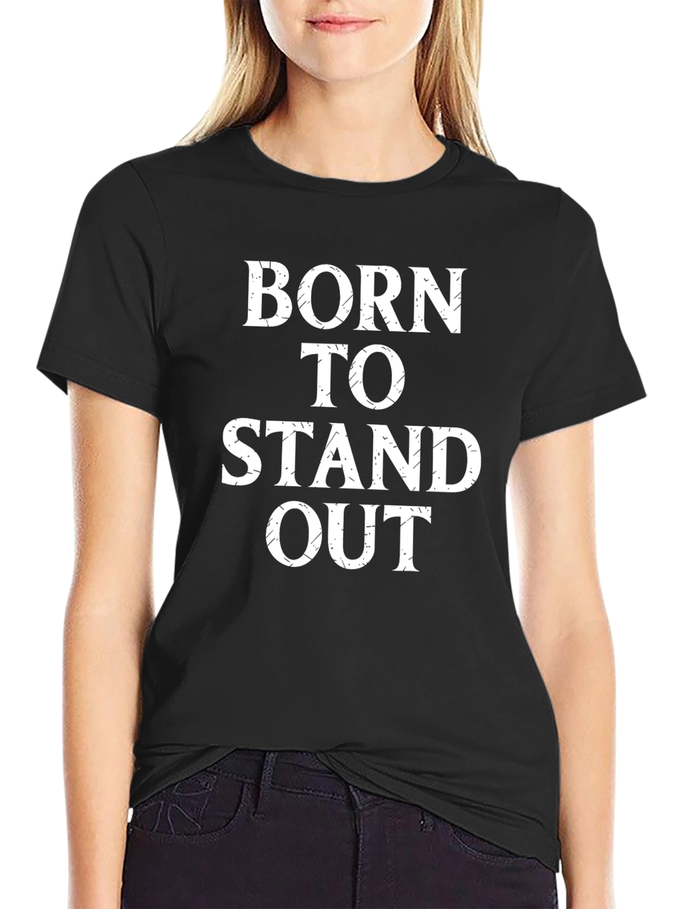 Born to Stand Out Black Graphic Tee