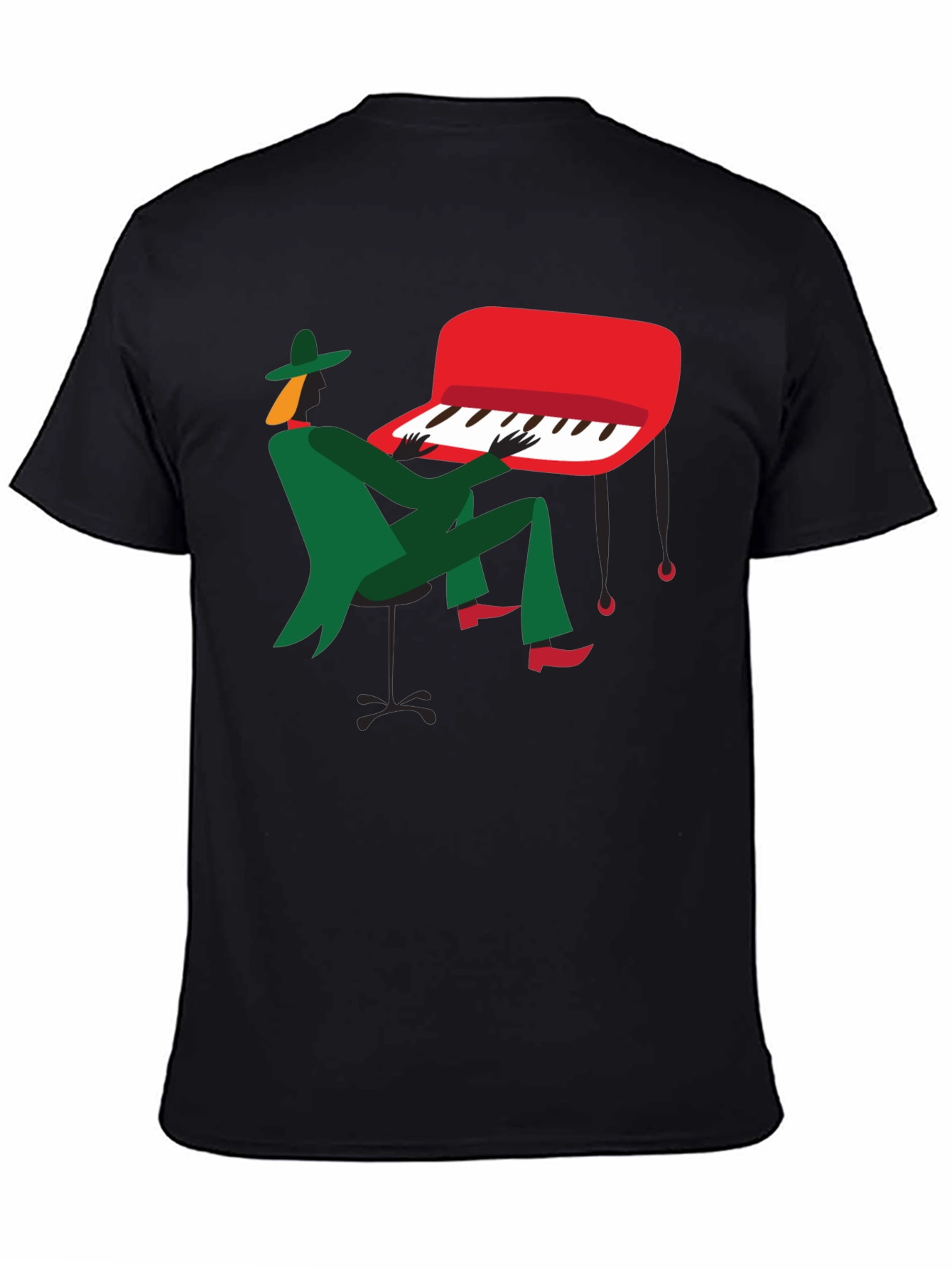 Jazz Musician Graphic T-Shirt - Black Tee