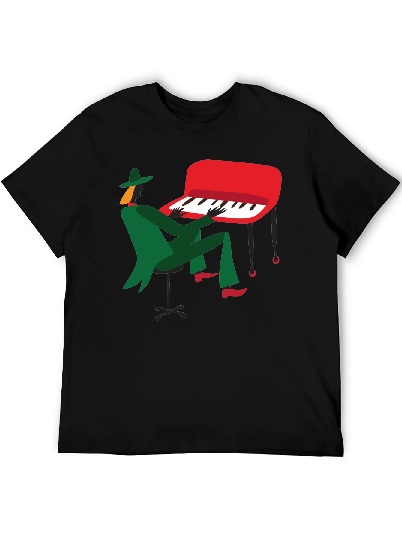 Jazz Musician Graphic T-Shirt - Black Tee
