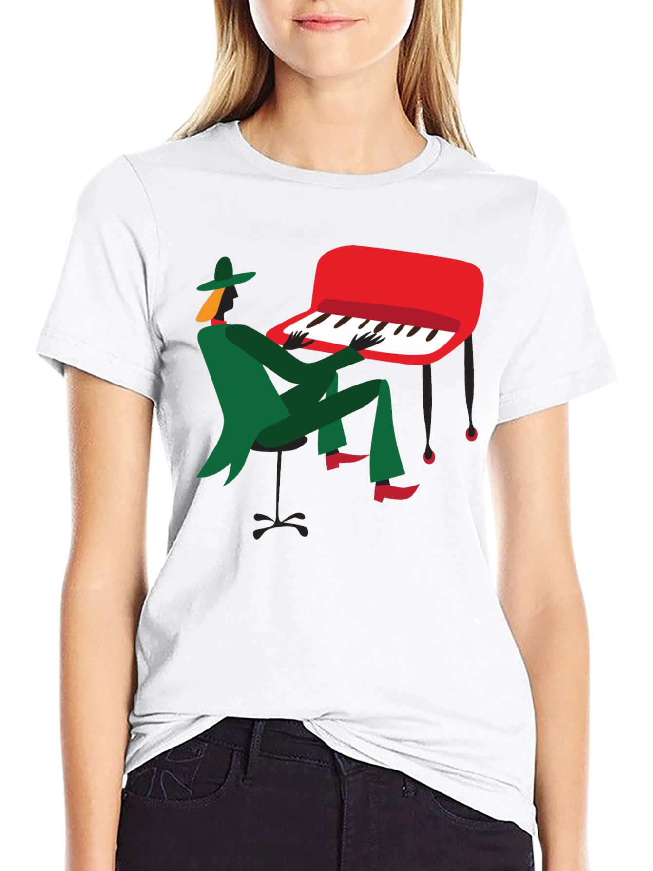 Jazz Musician Graphic T-Shirt - Black Tee