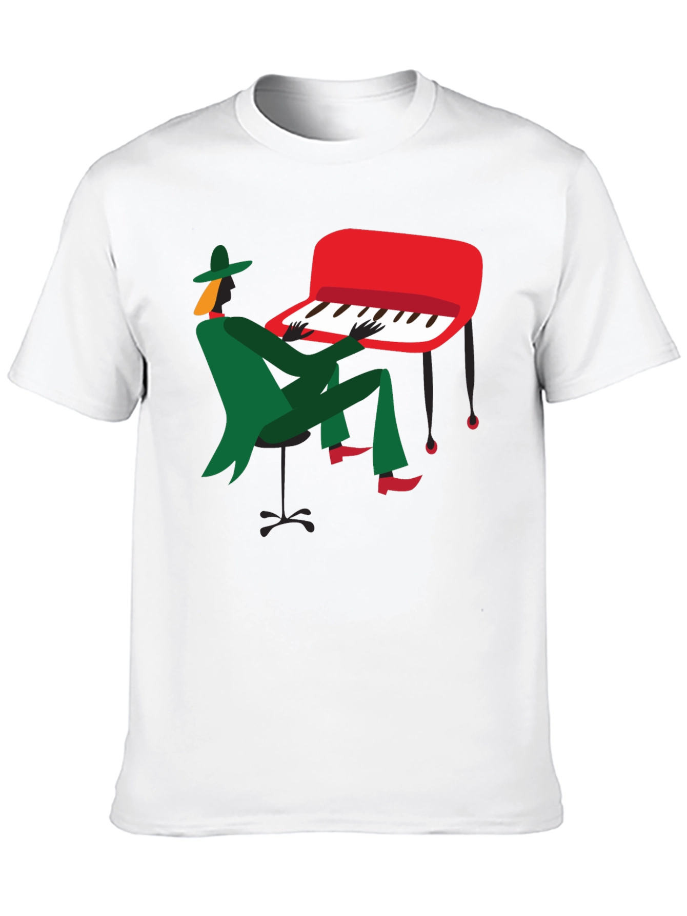 Jazz Musician Graphic T-Shirt - Black Tee