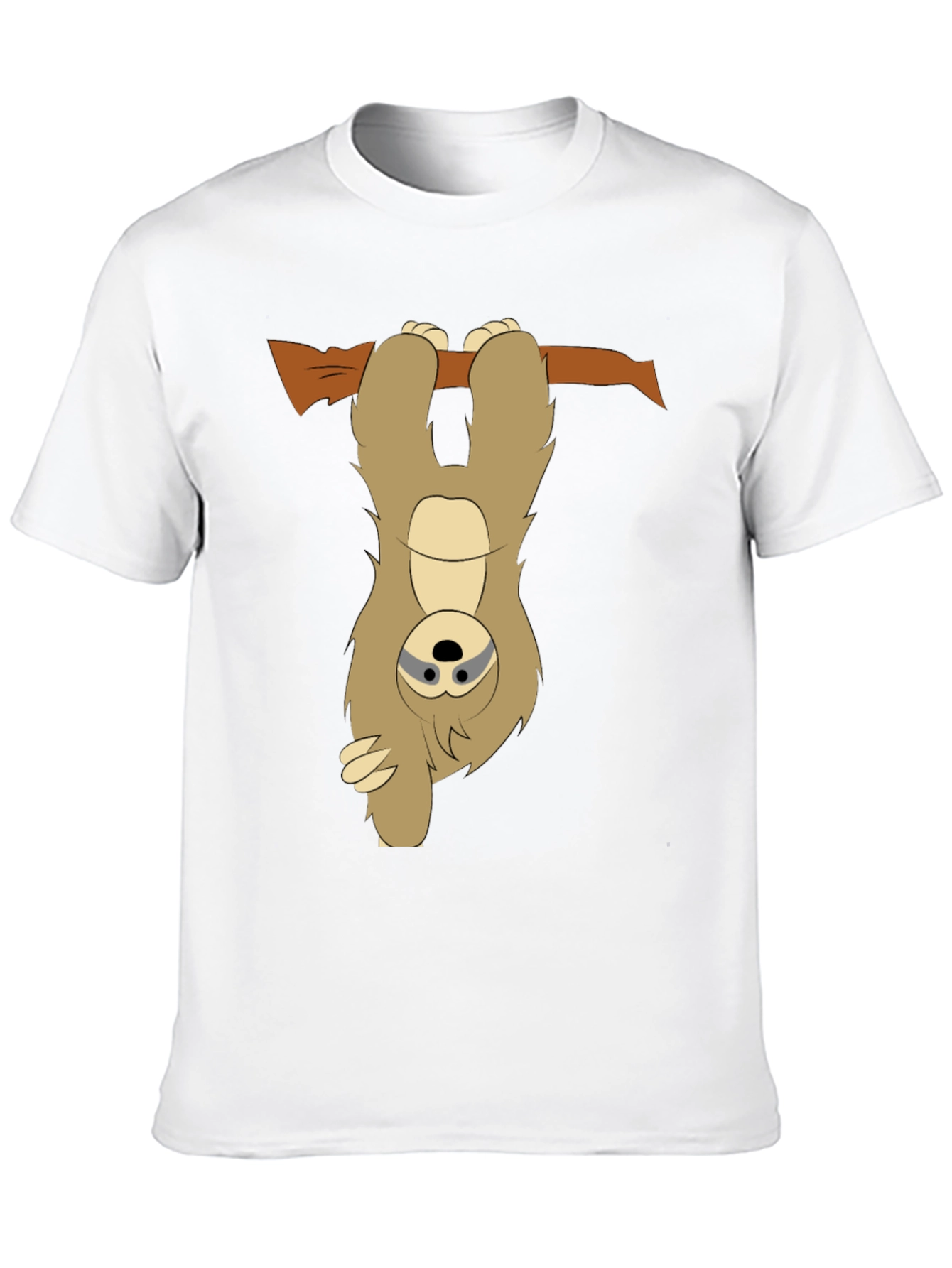 Sloth Hanging Upside Down Mens Graphic T-Shirt
