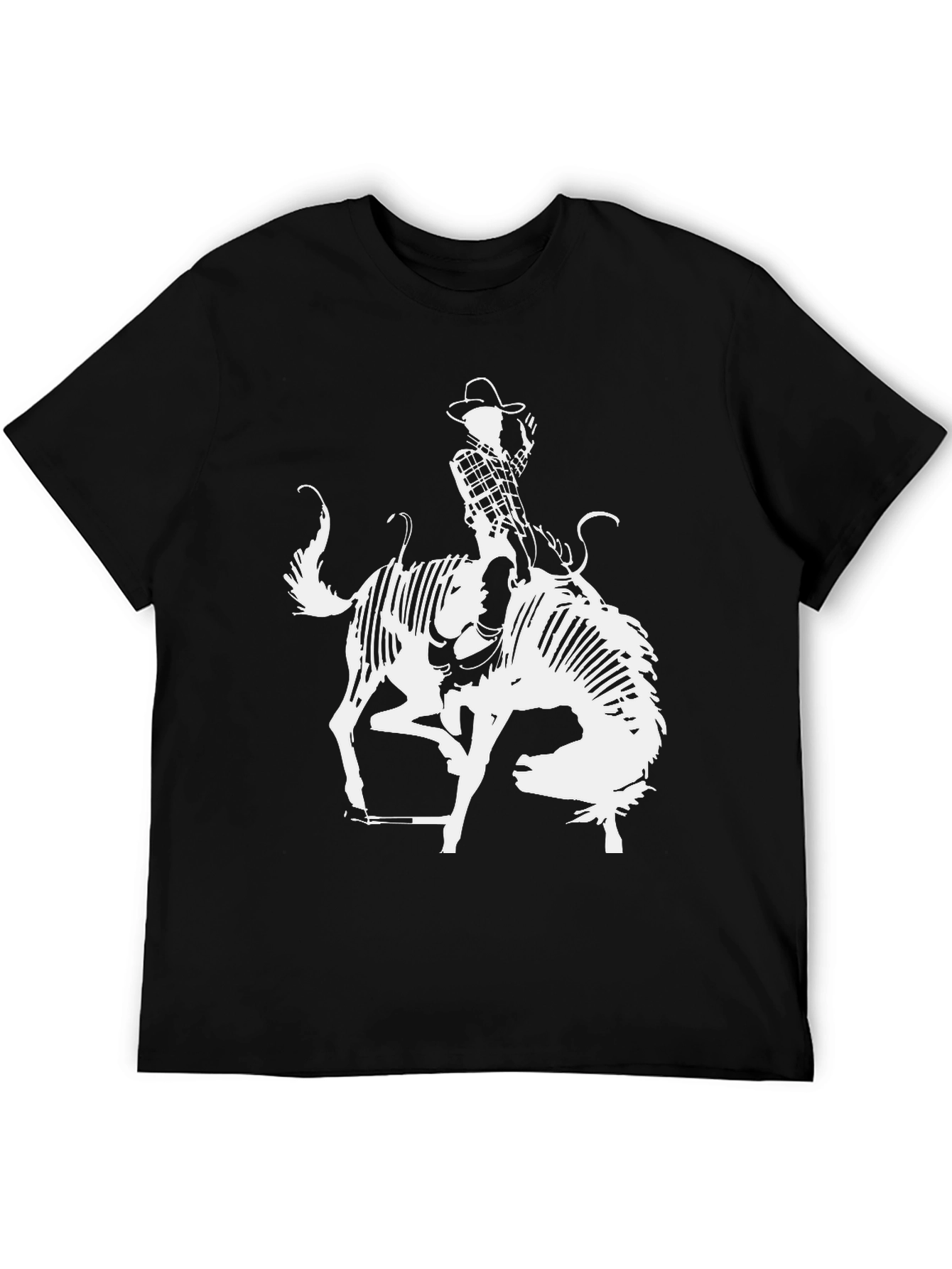 Rodeo Skeleton Graphic Tee - Cool Cowboy Shirt