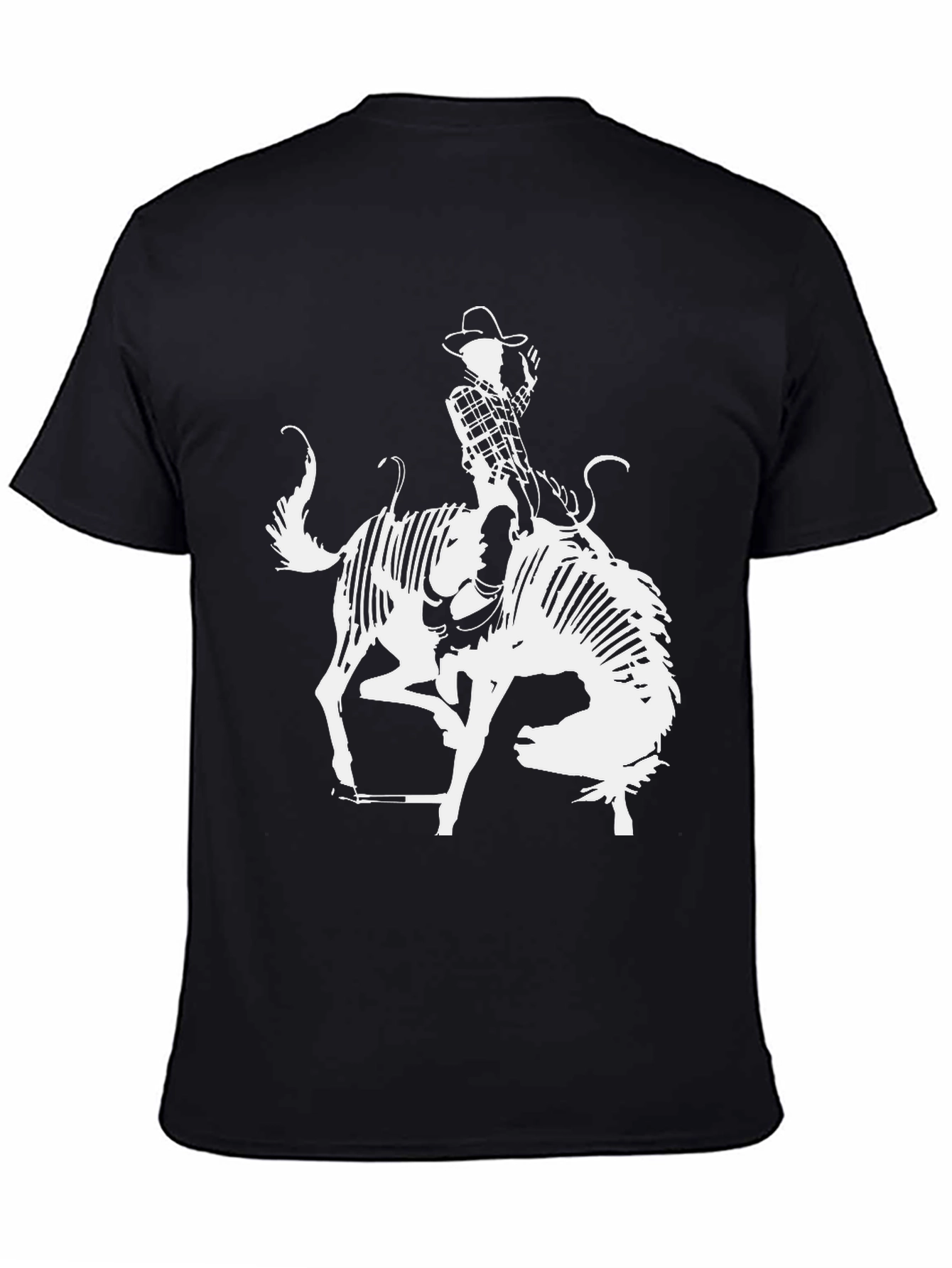 Rodeo Skeleton Graphic Tee - Cool Cowboy Shirt