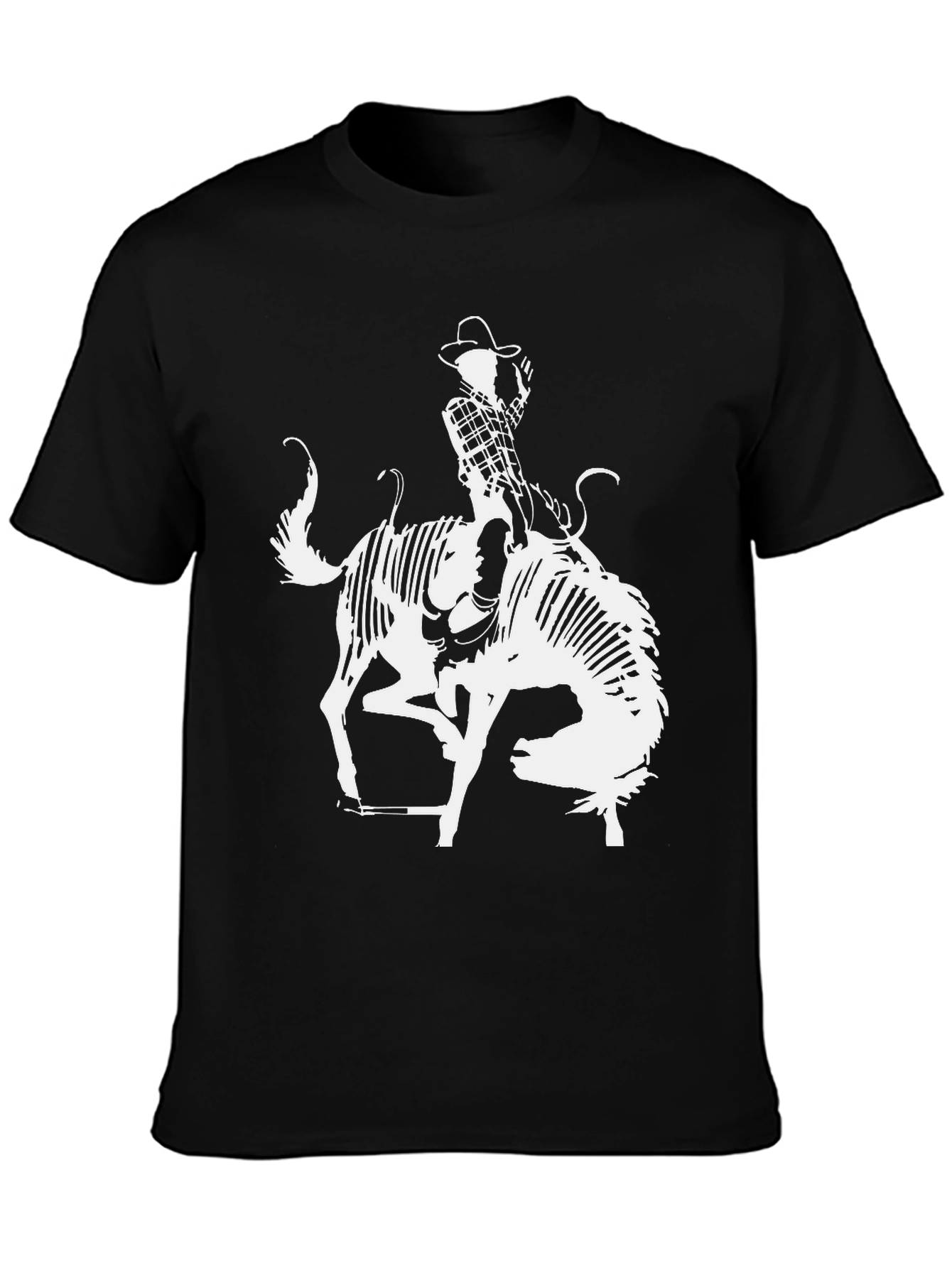 Rodeo Skeleton Graphic Tee - Cool Cowboy Shirt